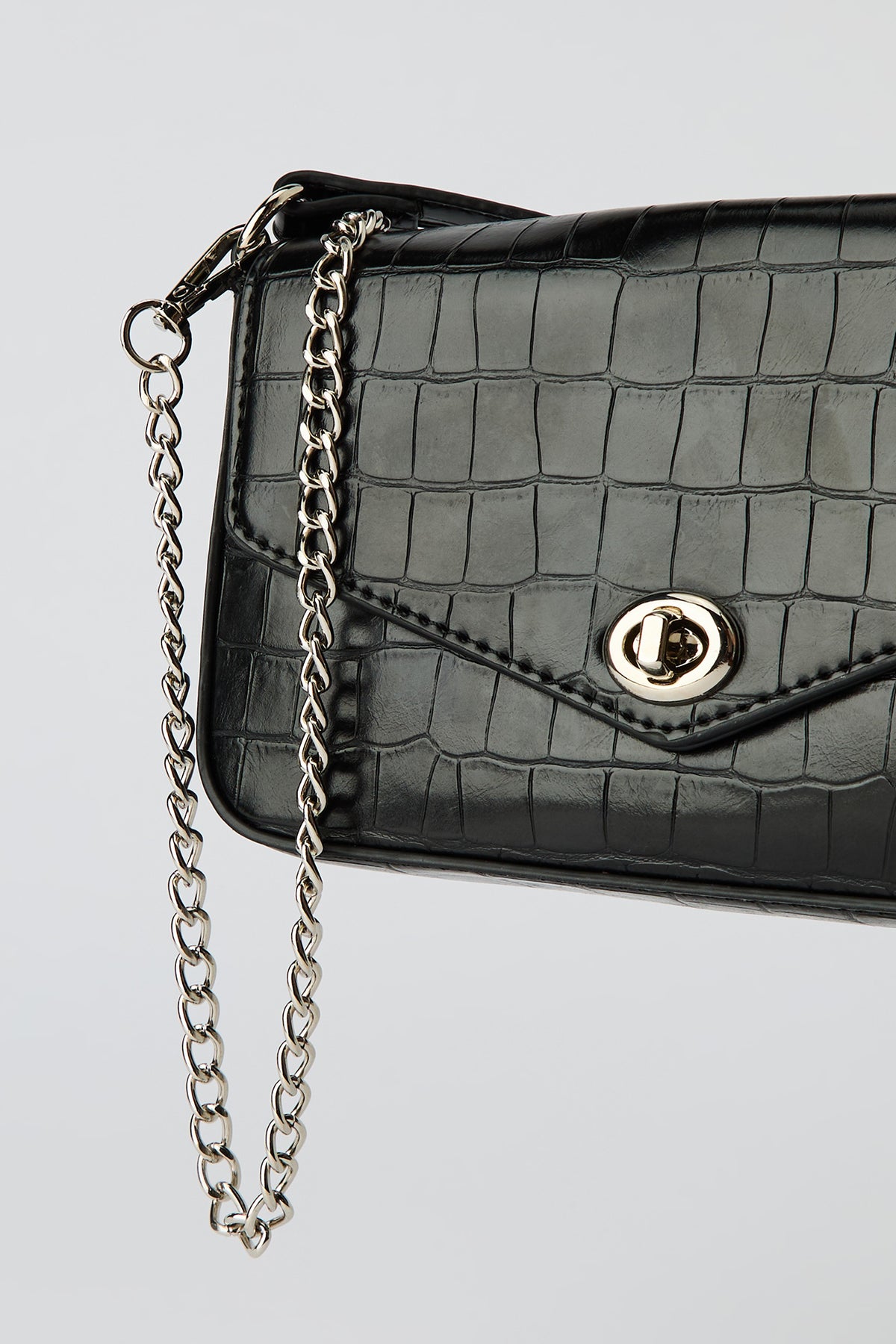 Alt View 4. Convertible Shoulder Bag with Keychain - Black