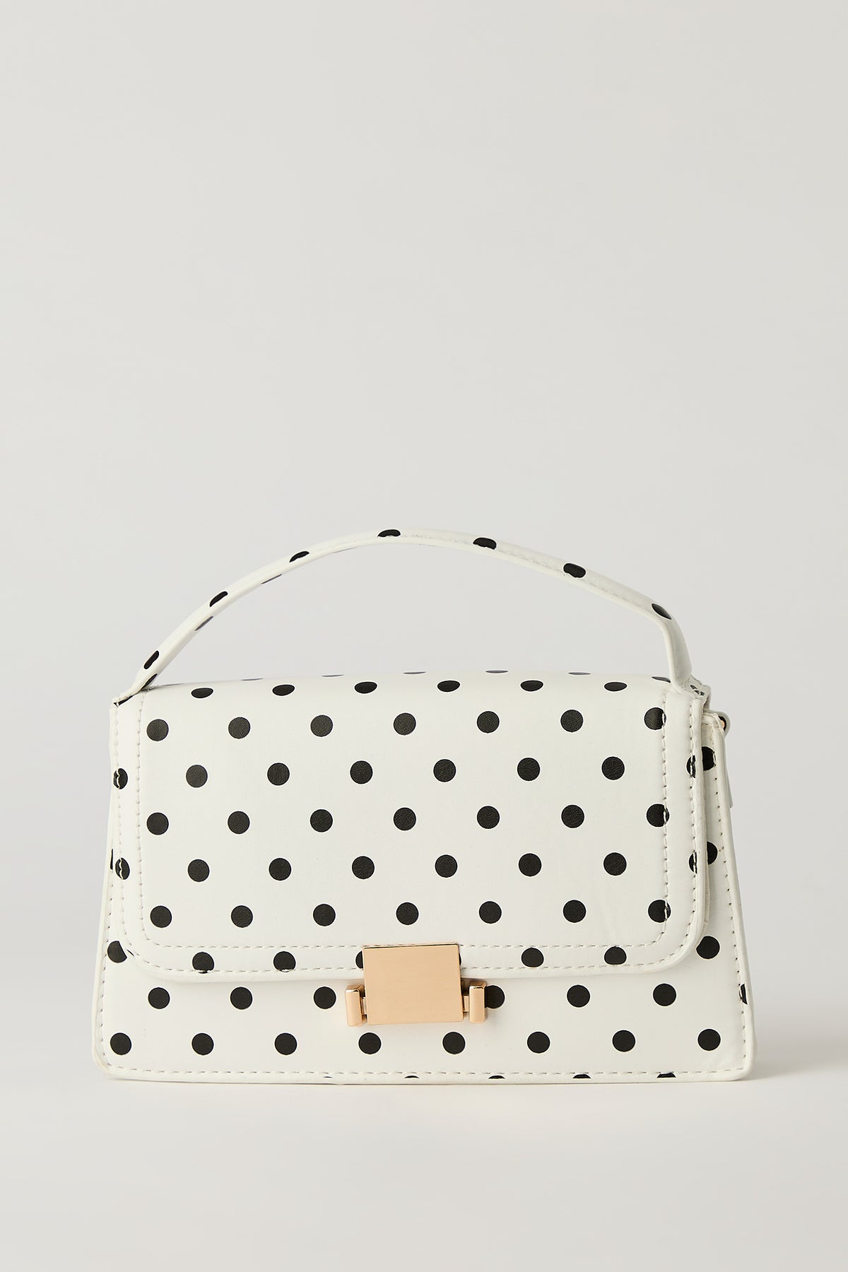 Crossbody Clasp Purse - White