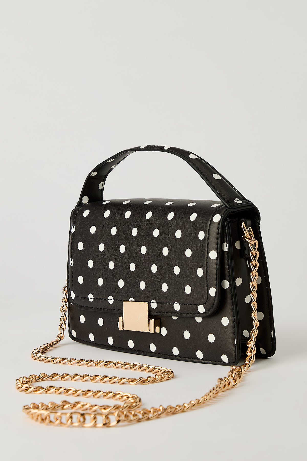 Alt View 2. Crossbody Clasp Purse - Black with White