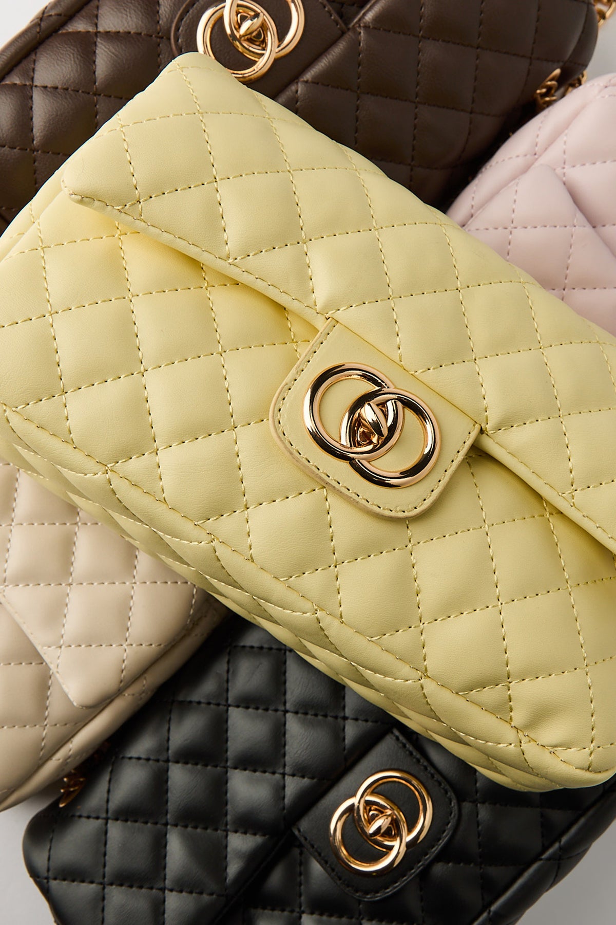 Alt View 3. Quilted Crossbody Purse - Black