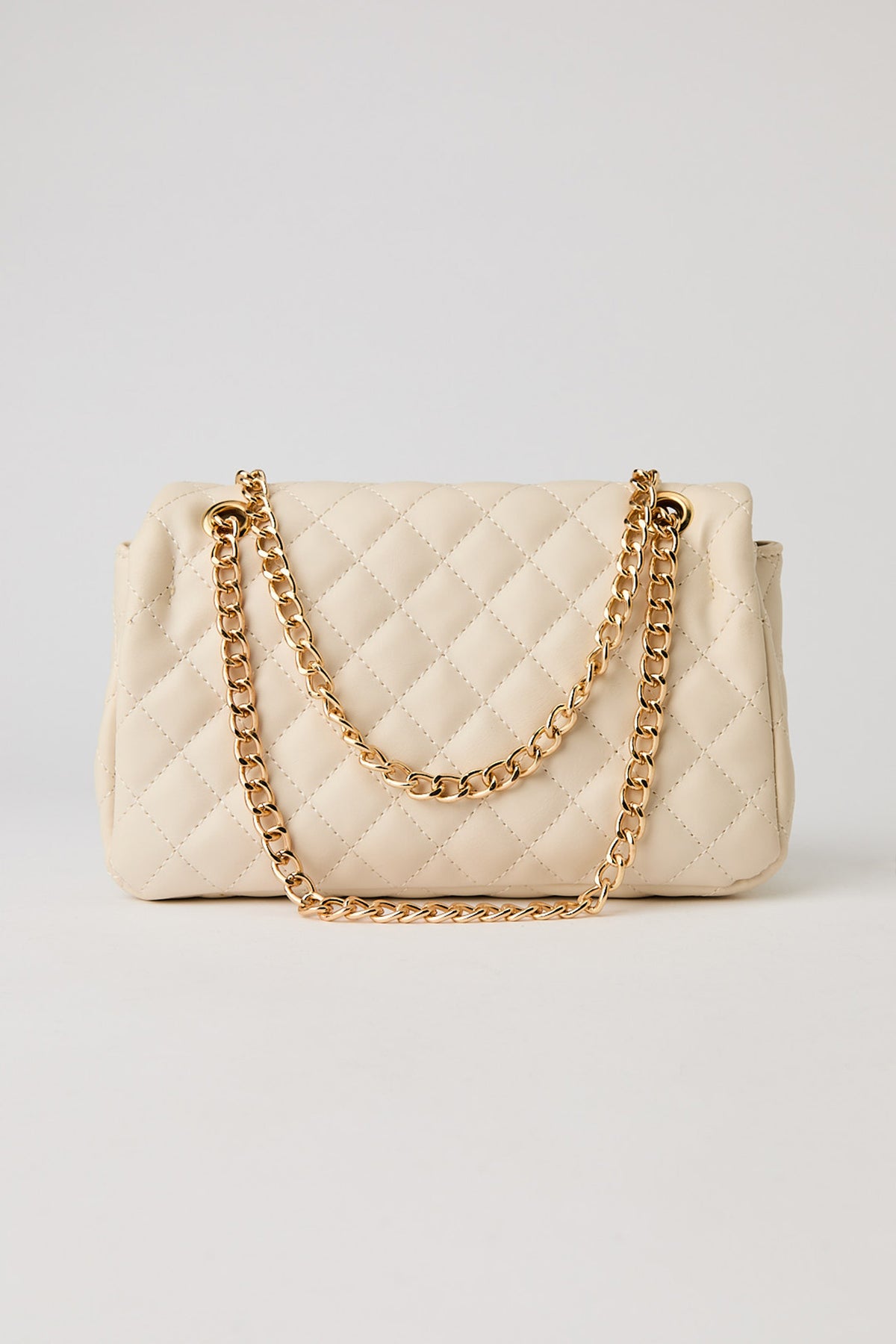 Alt View 2. Quilted Crossbody Purse - Beige
