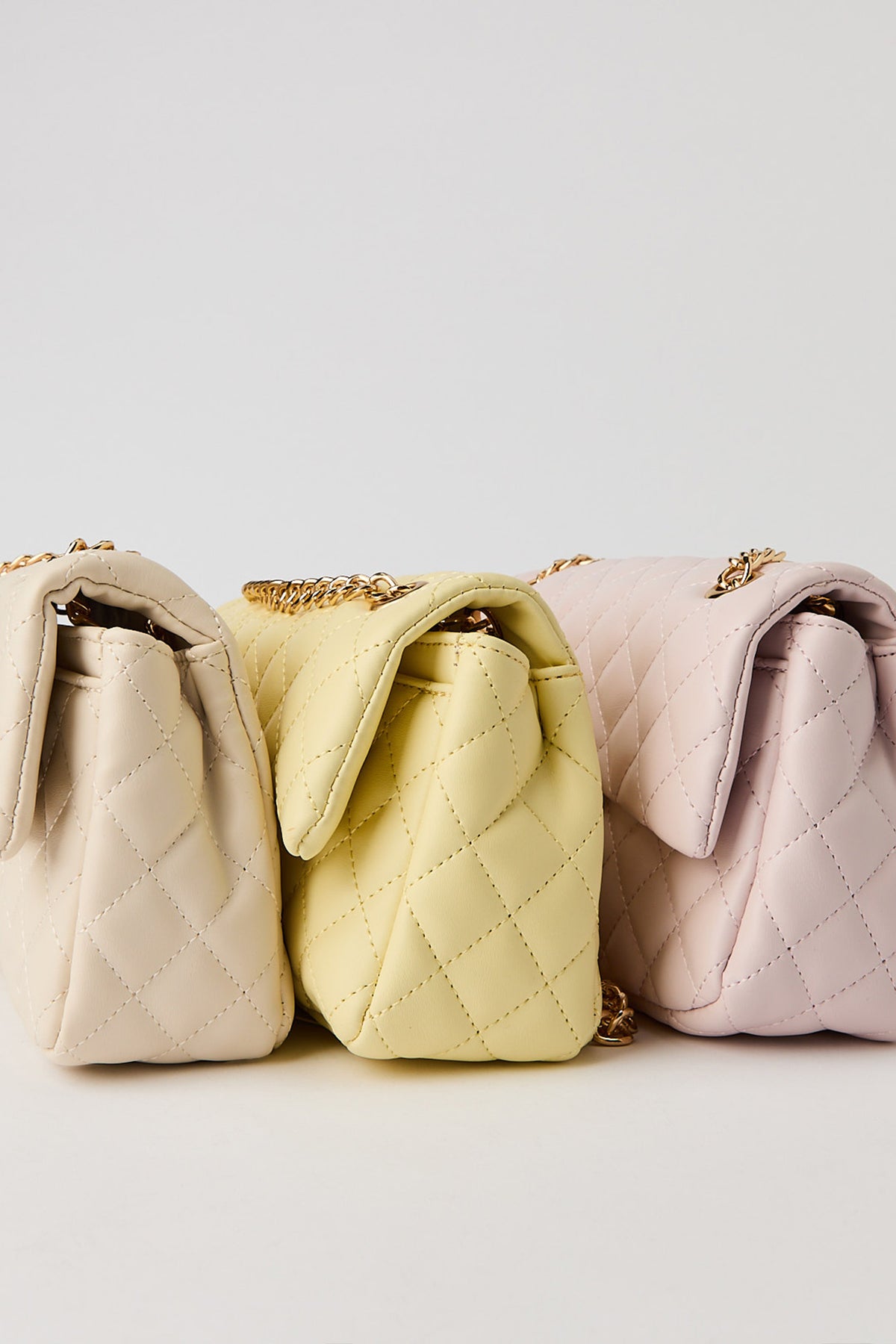 Alt View 3. Quilted Crossbody Purse - Beige