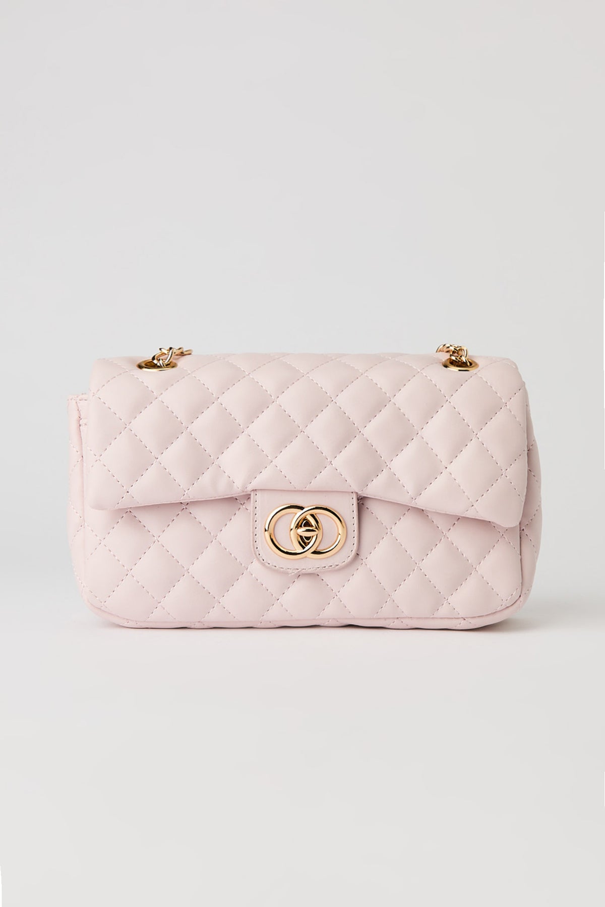 Quilted Crossbody Purse - Pink