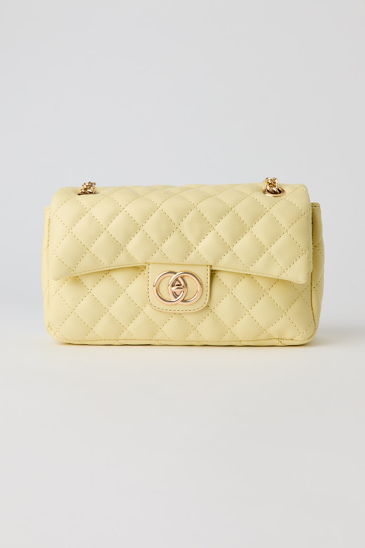 Alt View 2. Quilted Crossbody Purse - Yellow