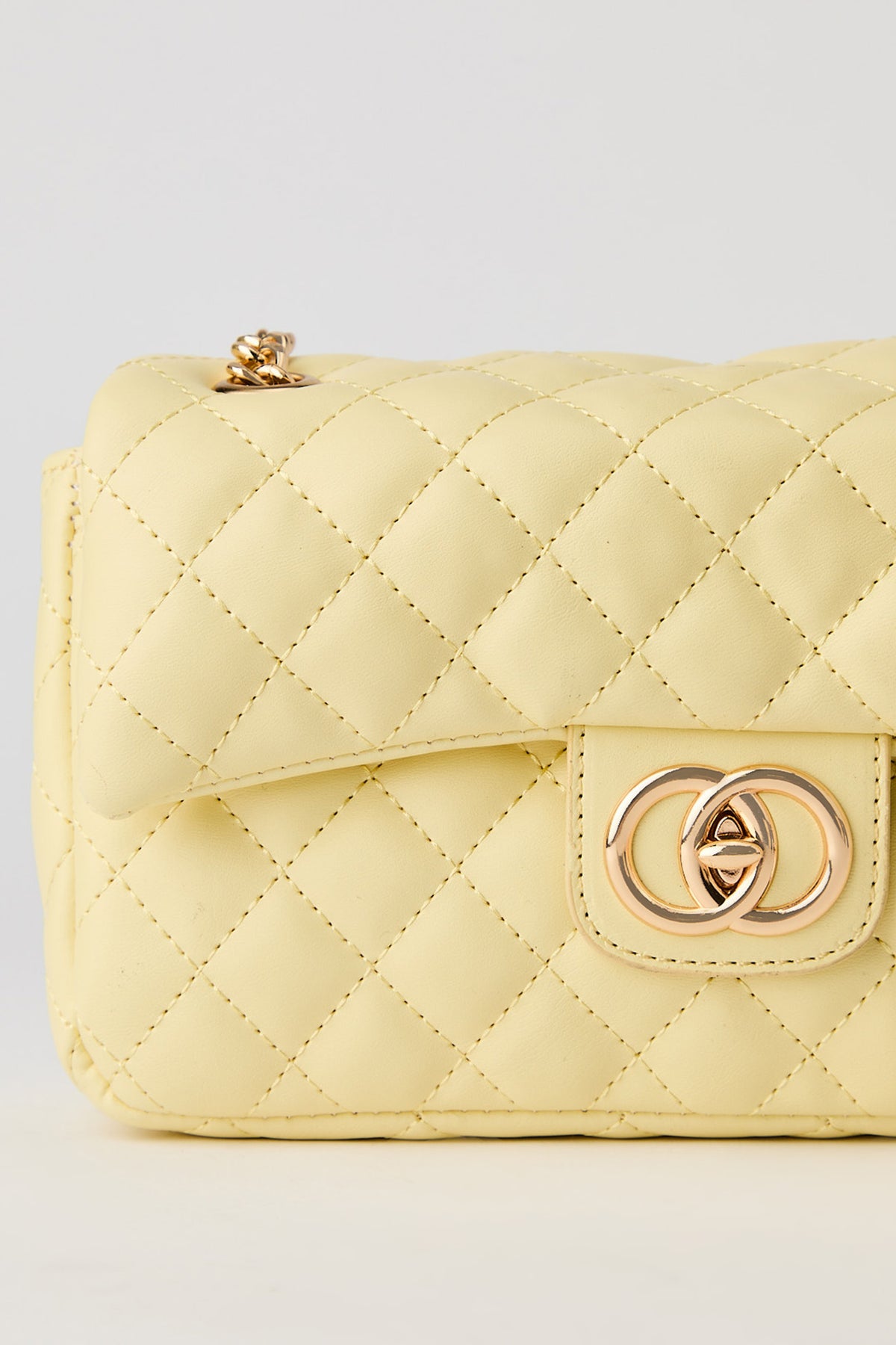 Alt View 4. Quilted Crossbody Purse - Yellow