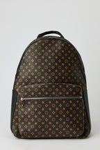 Faux Leather Status Print Backpack