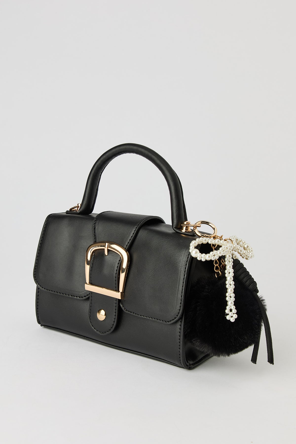 Alt View 2. Buckled Purse with Coin Purse - Black
