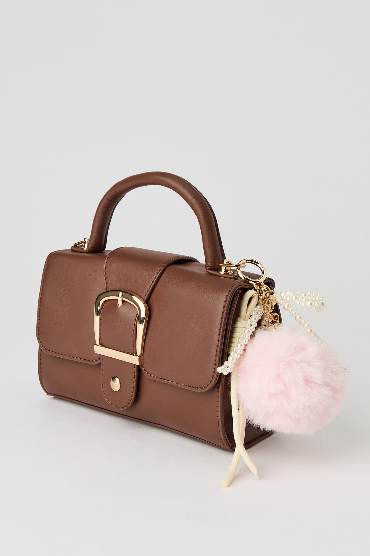 Alt View 2. Buckled Purse with Coin Purse - Brown