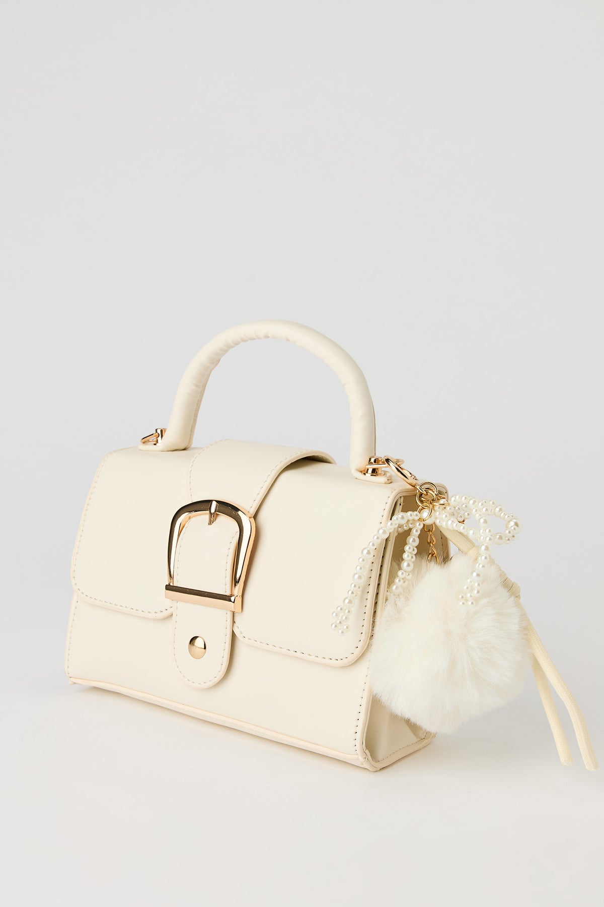 Alt View 2. Buckled Purse with Coin Purse - Beige