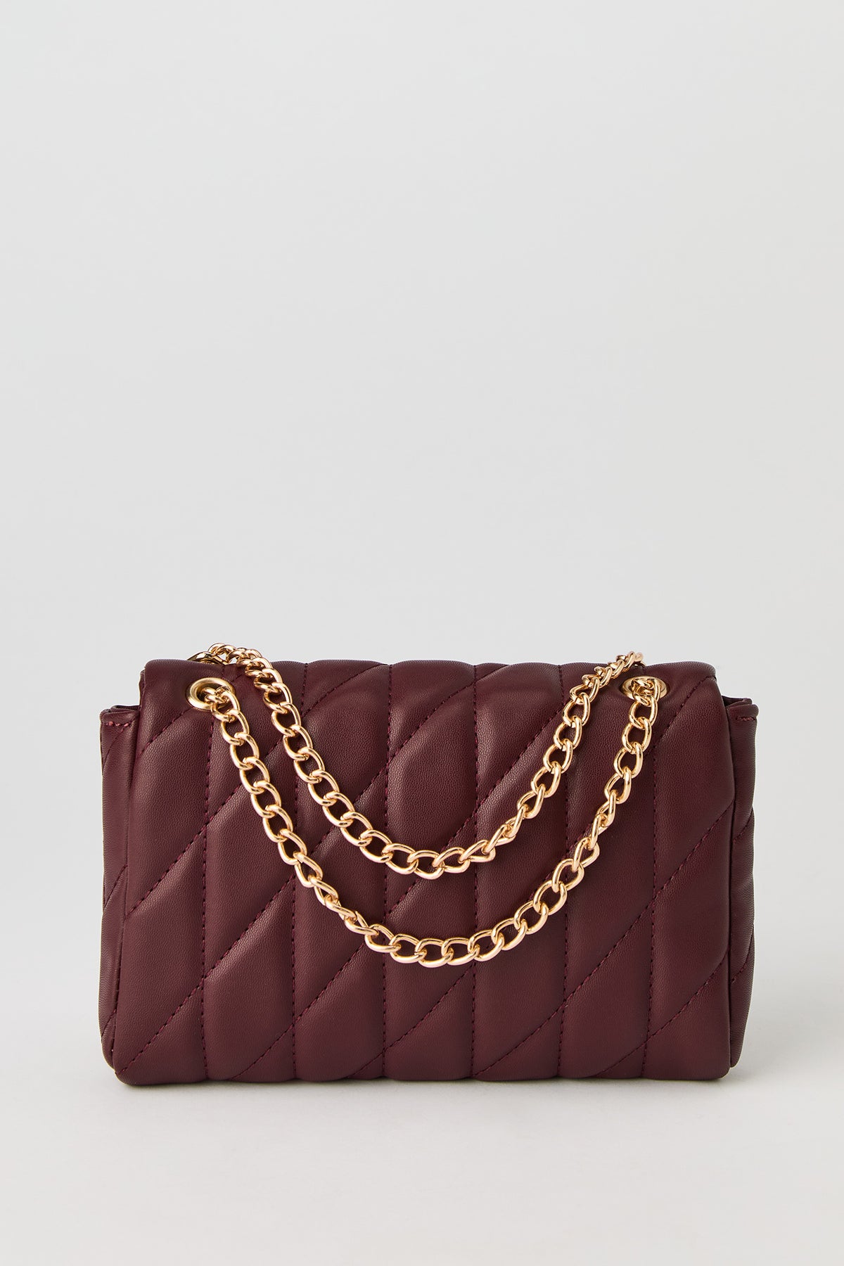 Alt View 2. Quilted Crossbody Purse with Keychain - Wine