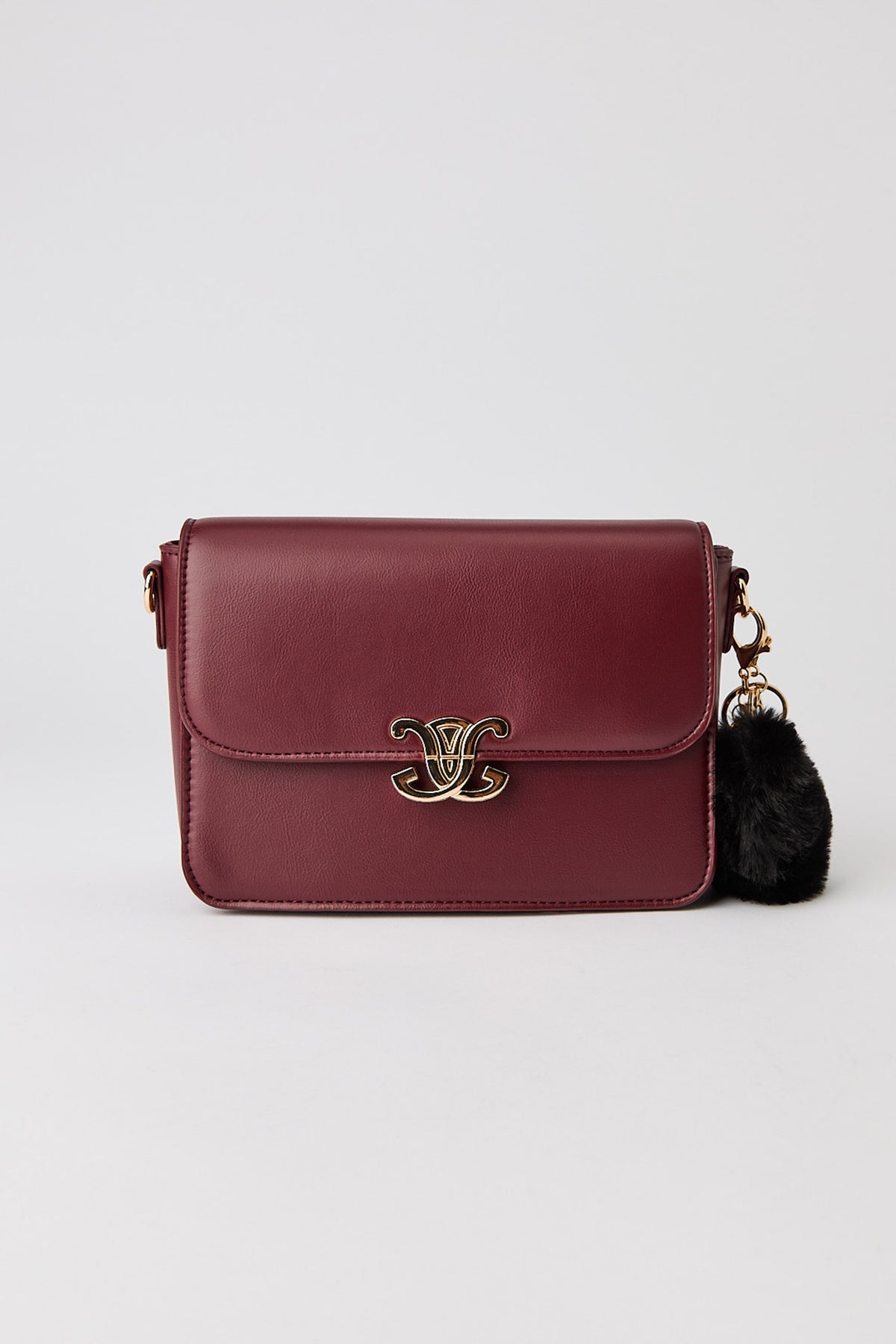 Sac à bandoulière en similicuir avec porte-clés