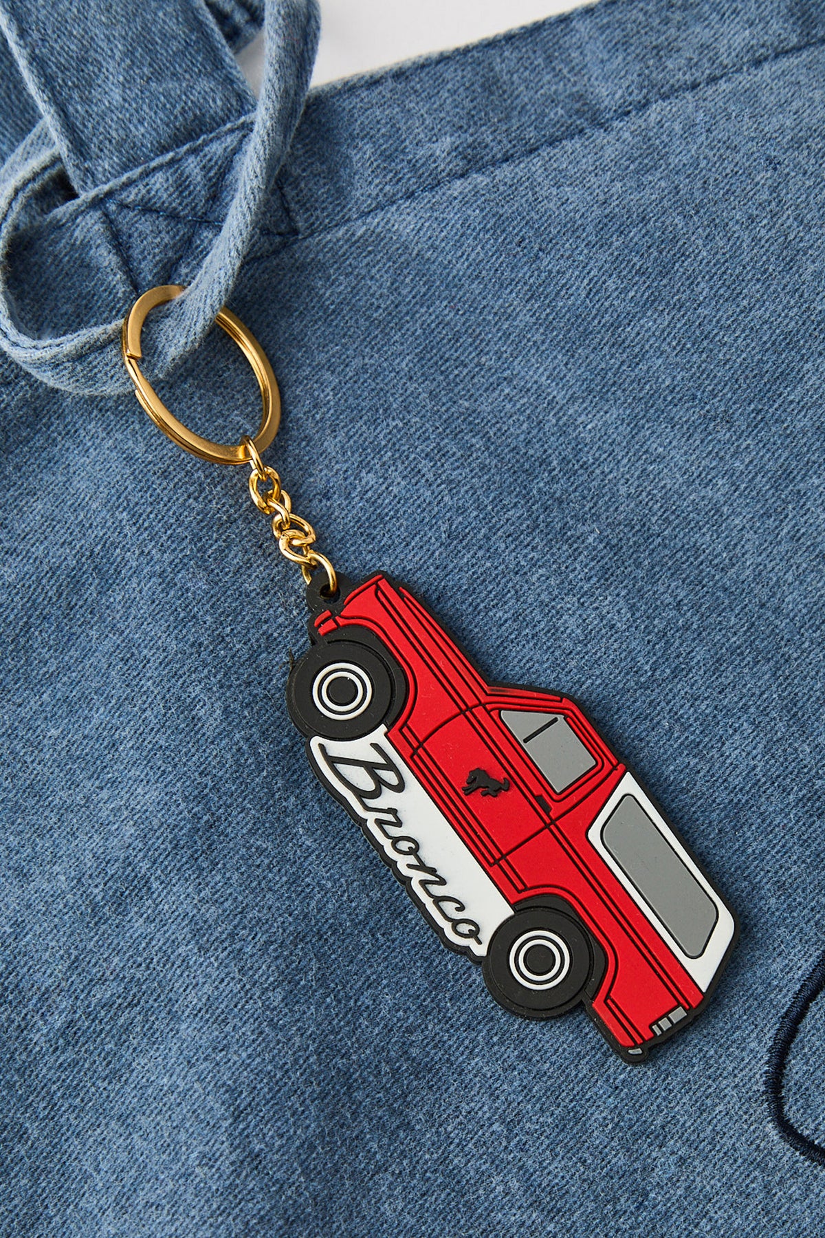Alt View 2. Ford Bronco Graphic Tote Bag with Keychain - Blue