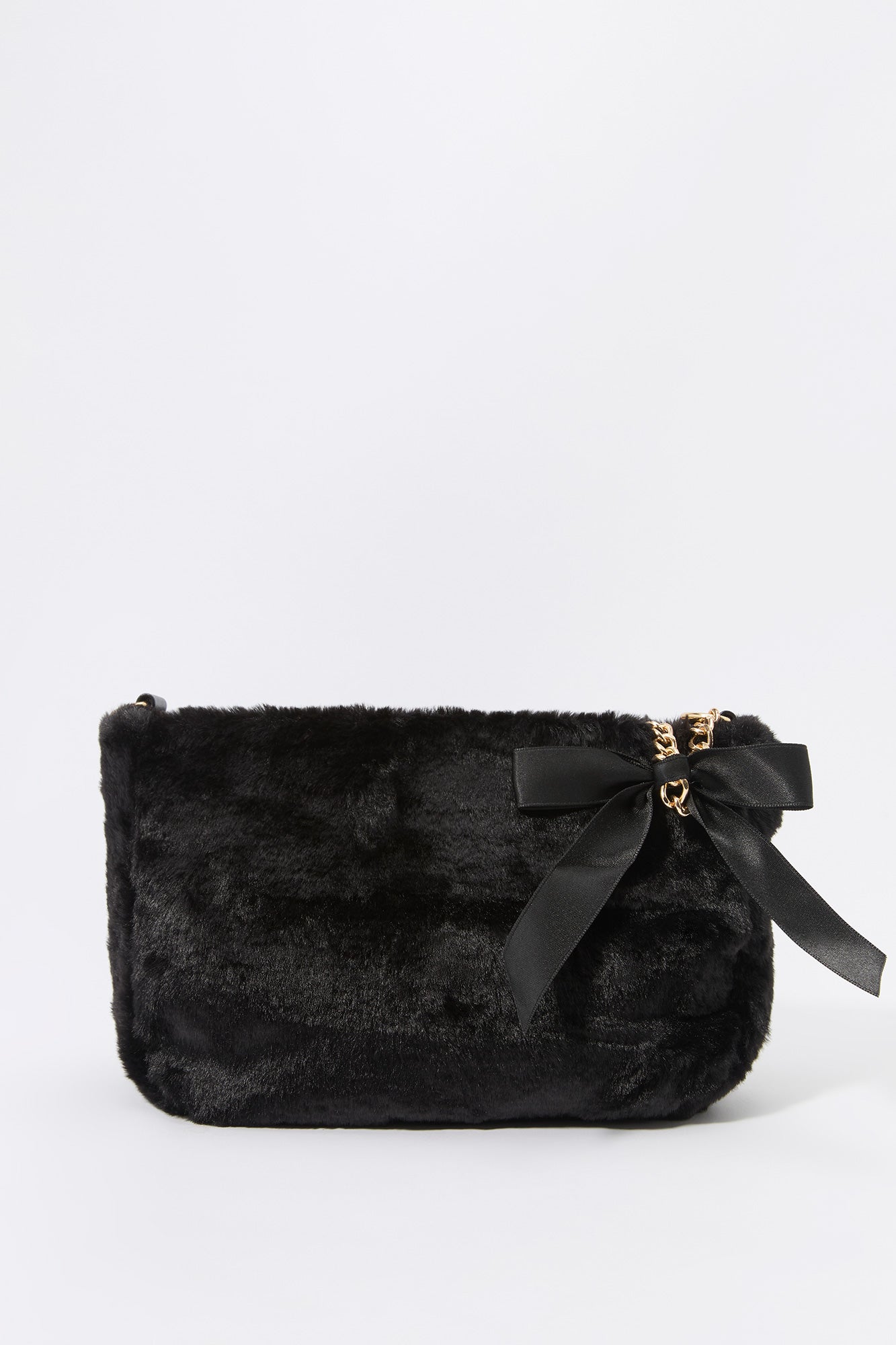 Faux Fur Bow Shoulder Bag