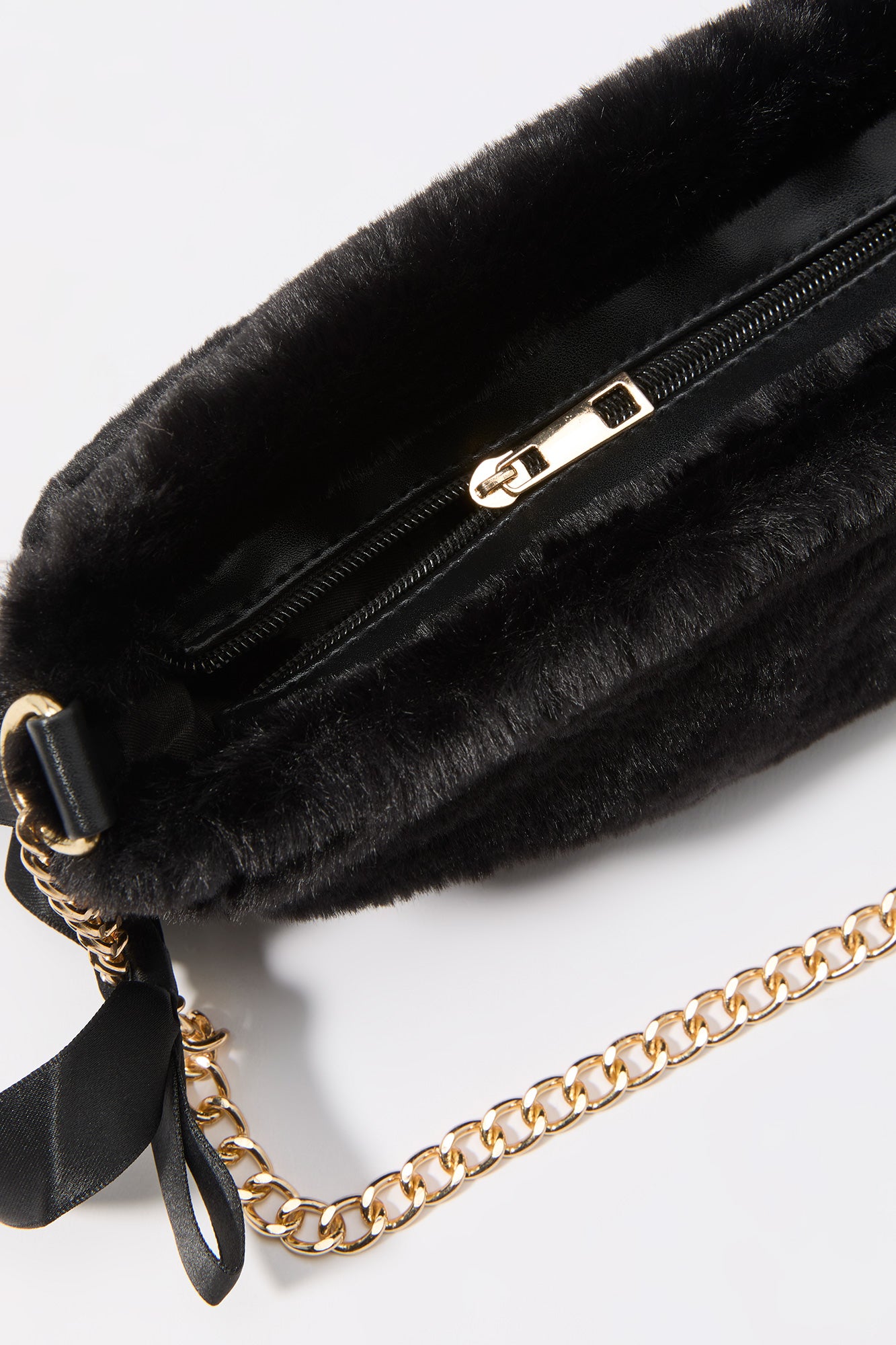 Faux Fur Bow Shoulder Bag