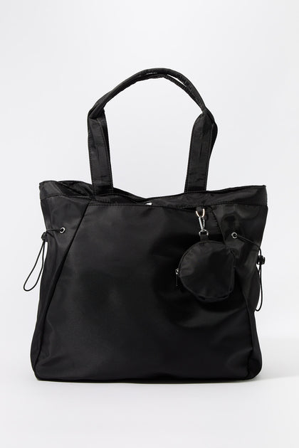 Large Nylon Tote Bag with Coin Purse