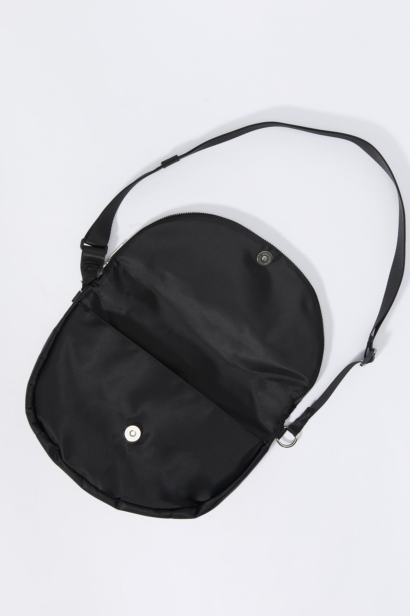 Nylon Half Moon Crossbody Bag