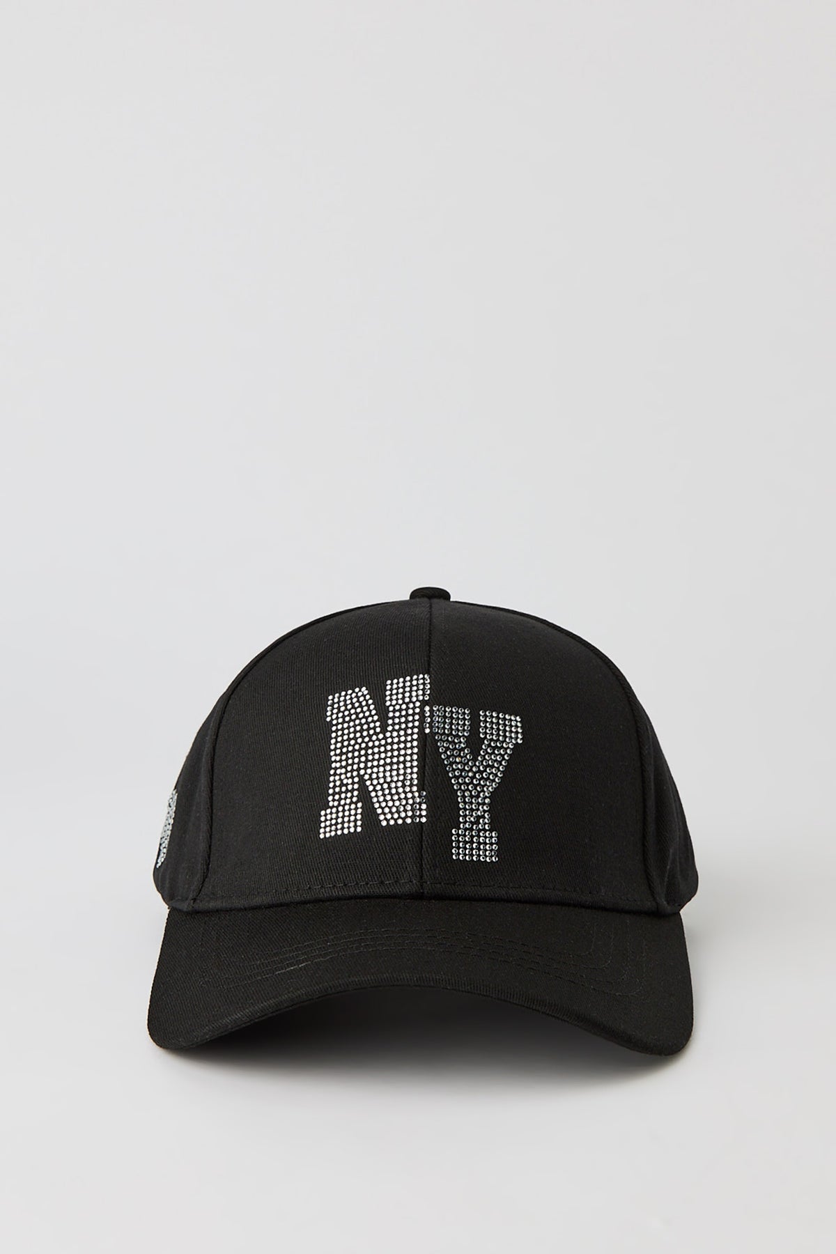 Casquette de baseball à imprimé New York avec pierres du Rhin