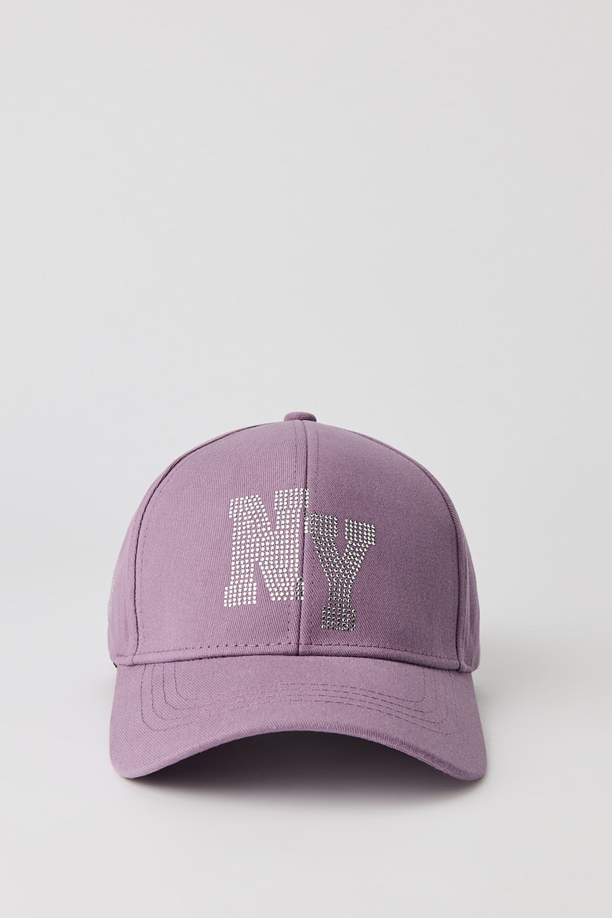 Casquette de baseball à imprimé New York avec pierres du Rhin