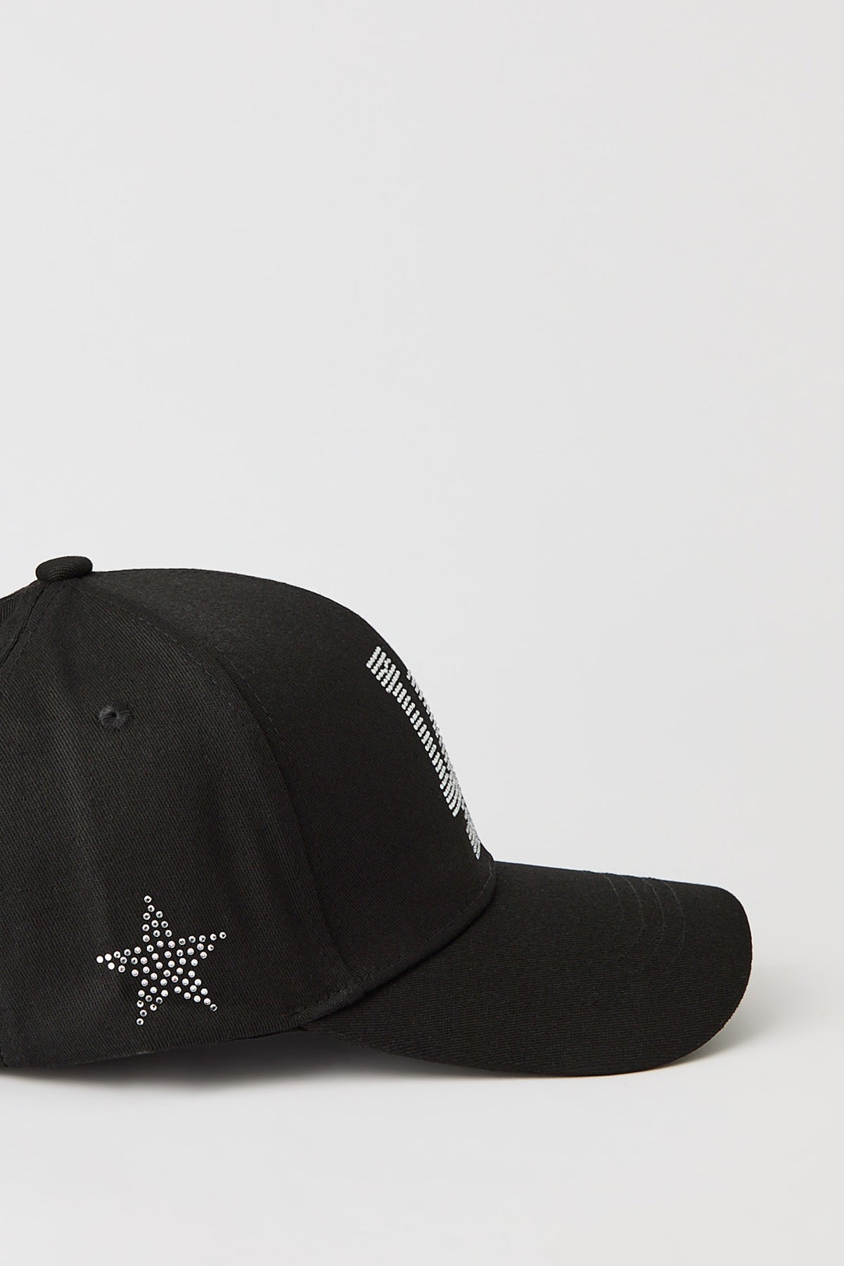 Alt View 2. Los Angeles Rhinestone Baseball Hat - Black
