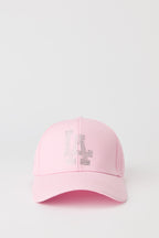 Casquette de baseball à imprimé Los Angeles avec pierres du Rhin