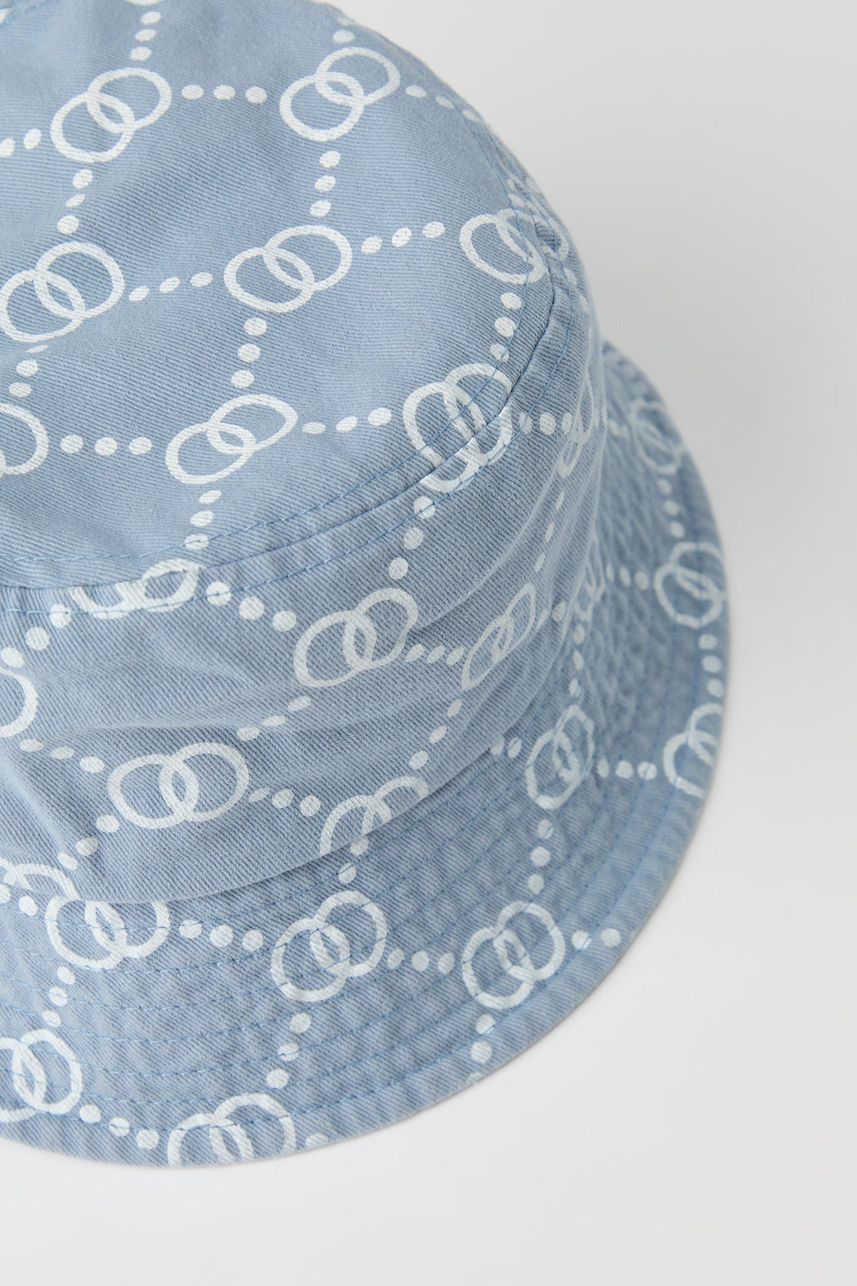 Alt View 2. Status Printed Bucket Hat - Denim Blue