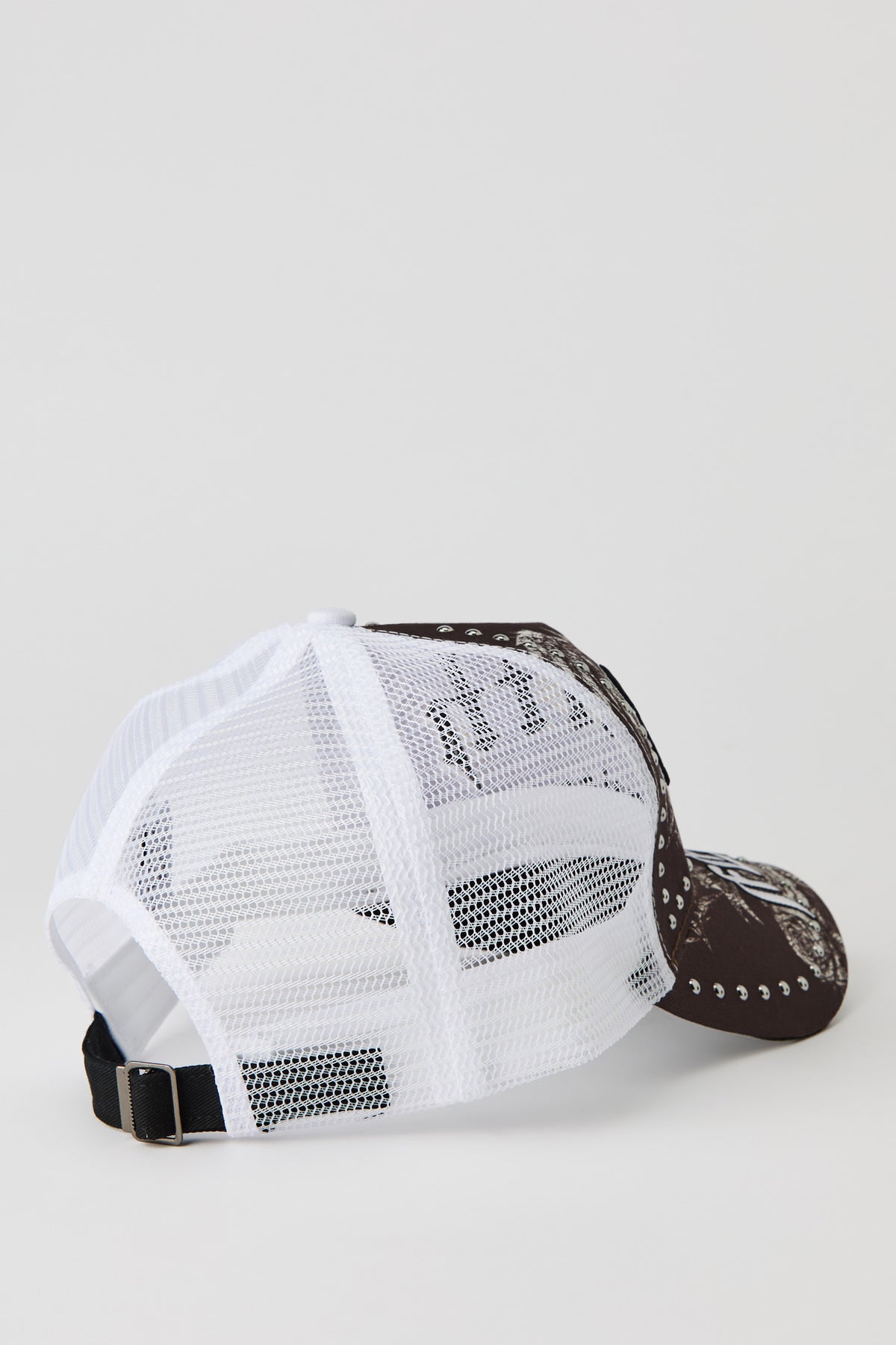 Alt View 3. Studded Trucker Hat - Brown