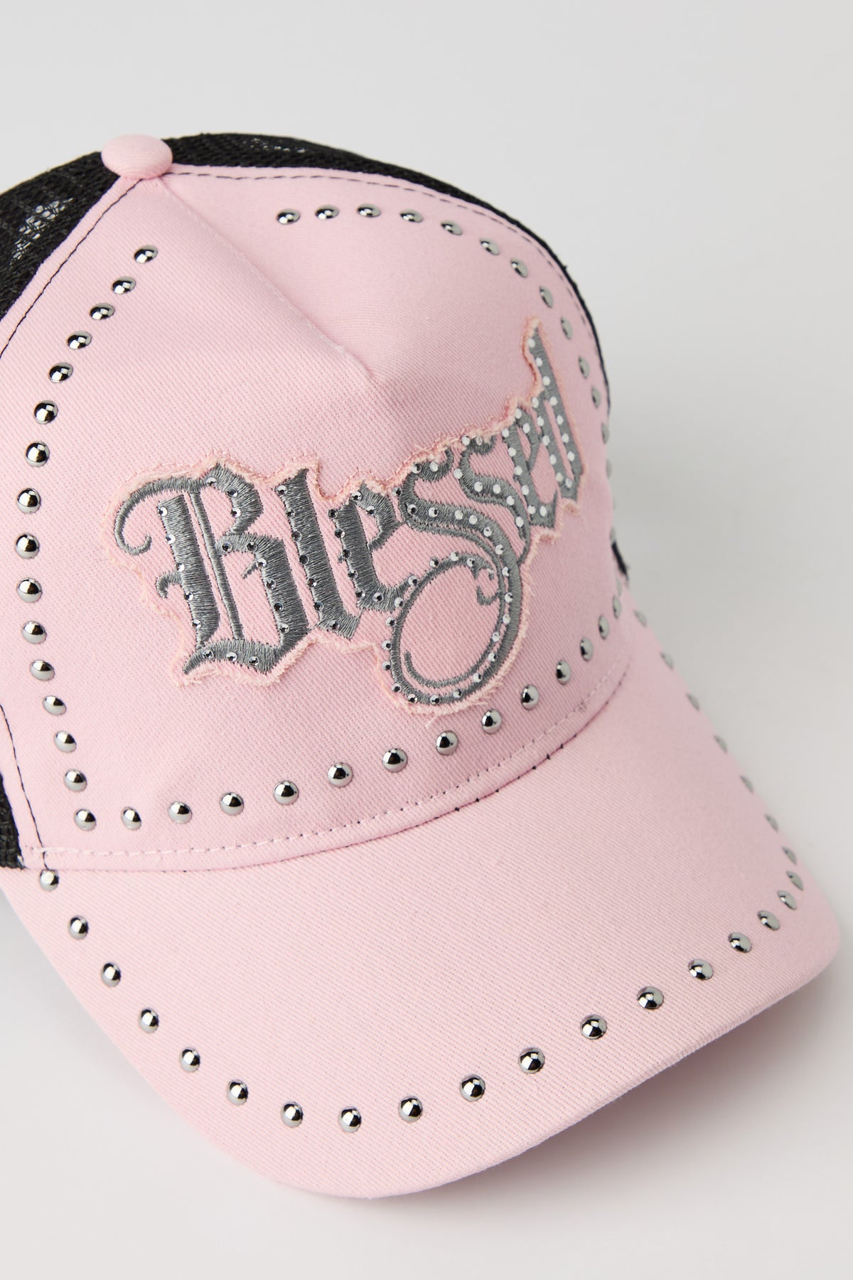 Alt View 2. Studded Trucker Hat - Pink