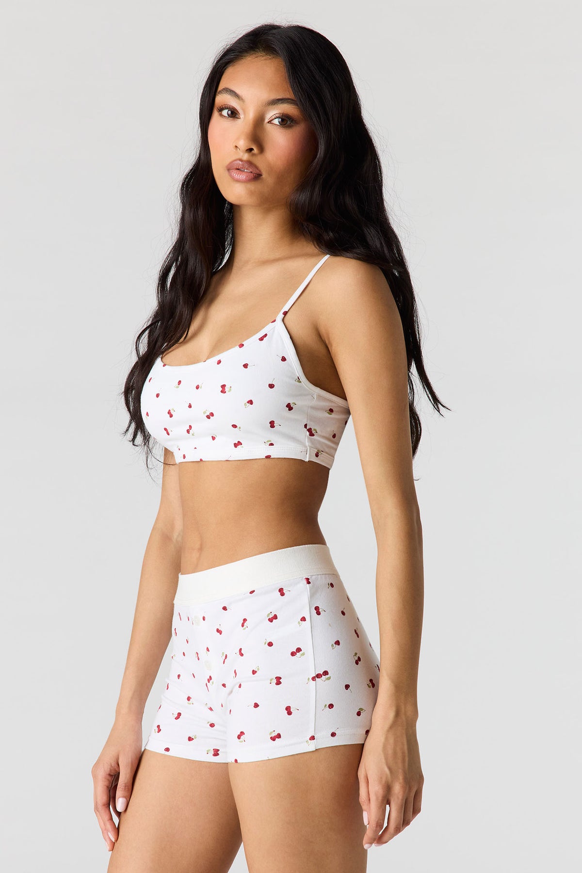 Alt View 2. Tank & Boxer Short Pajama Set - White