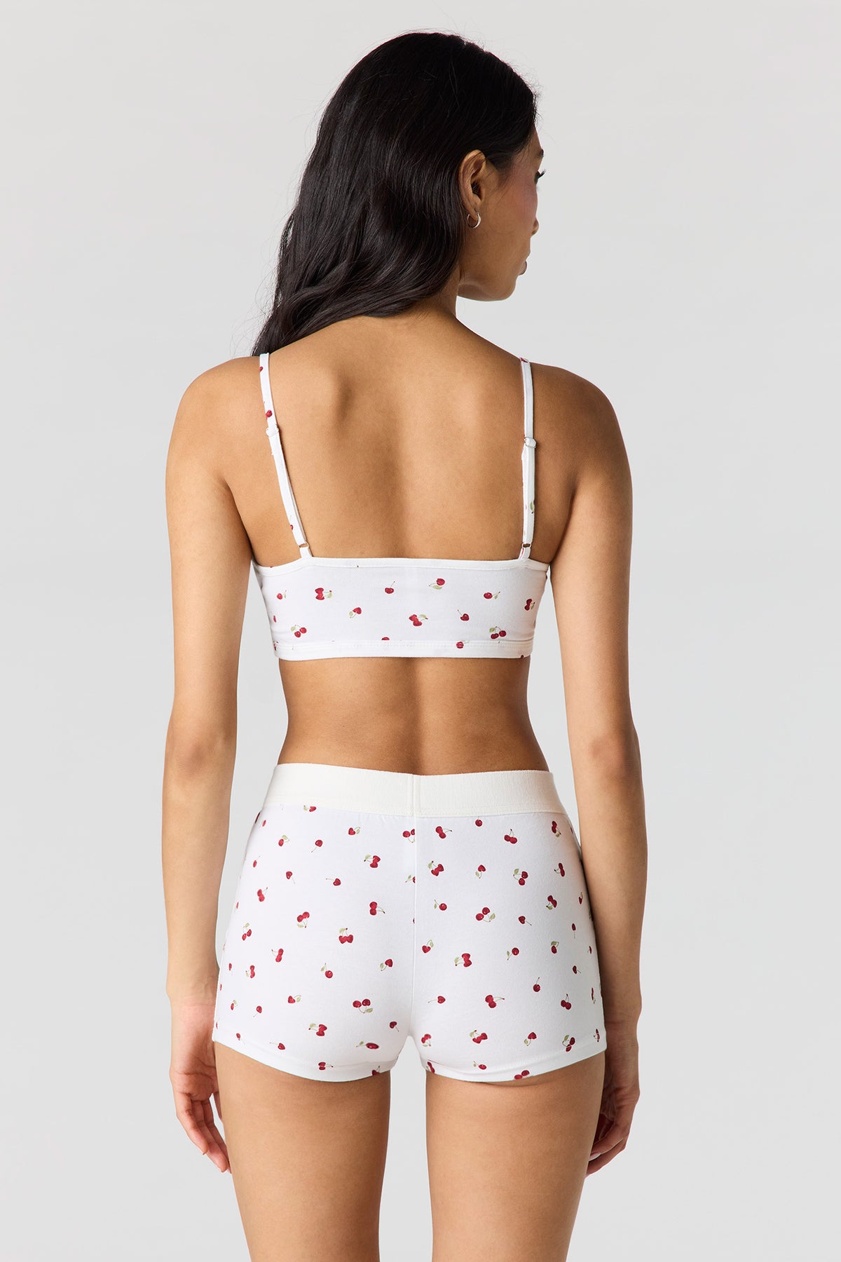 Alt View 3. Tank & Boxer Short Pajama Set - White