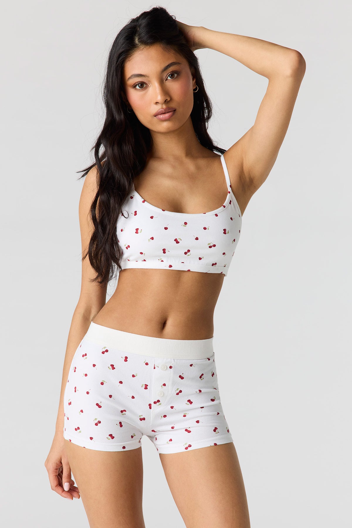 Tank & Boxer Short Pajama Set - White