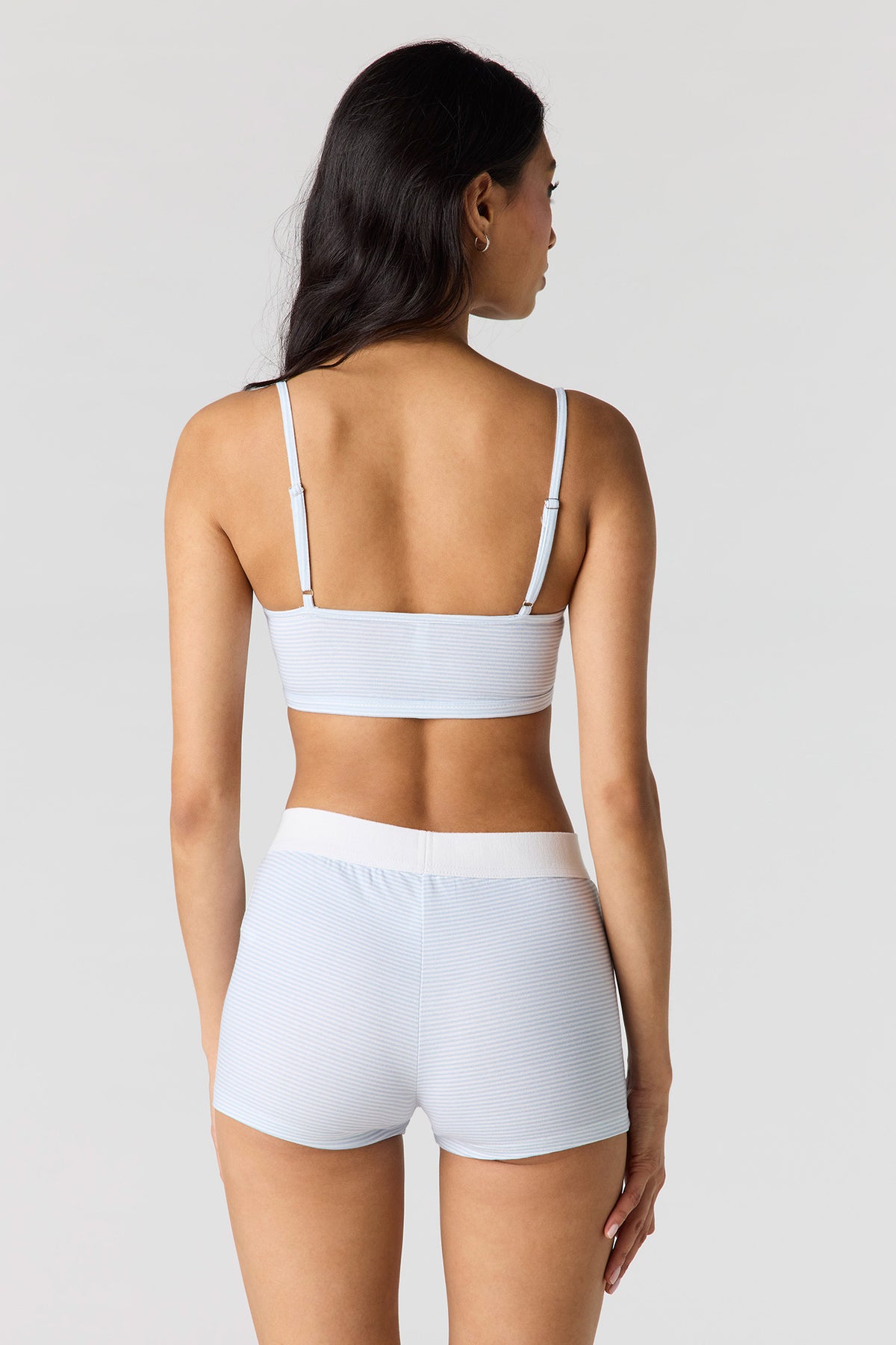 Alt View 3. Tank & Boxer Short Pajama Set - Light Blue