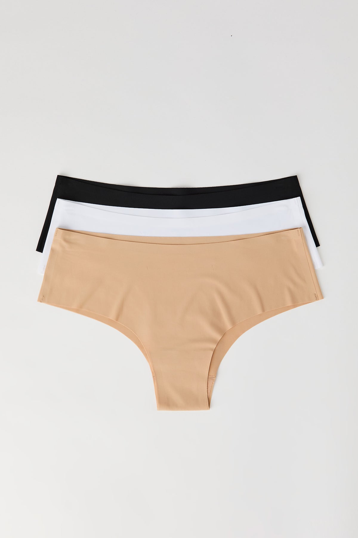 Alt View 4. No-Show Cheeky Panty (3 Pack) - Tan