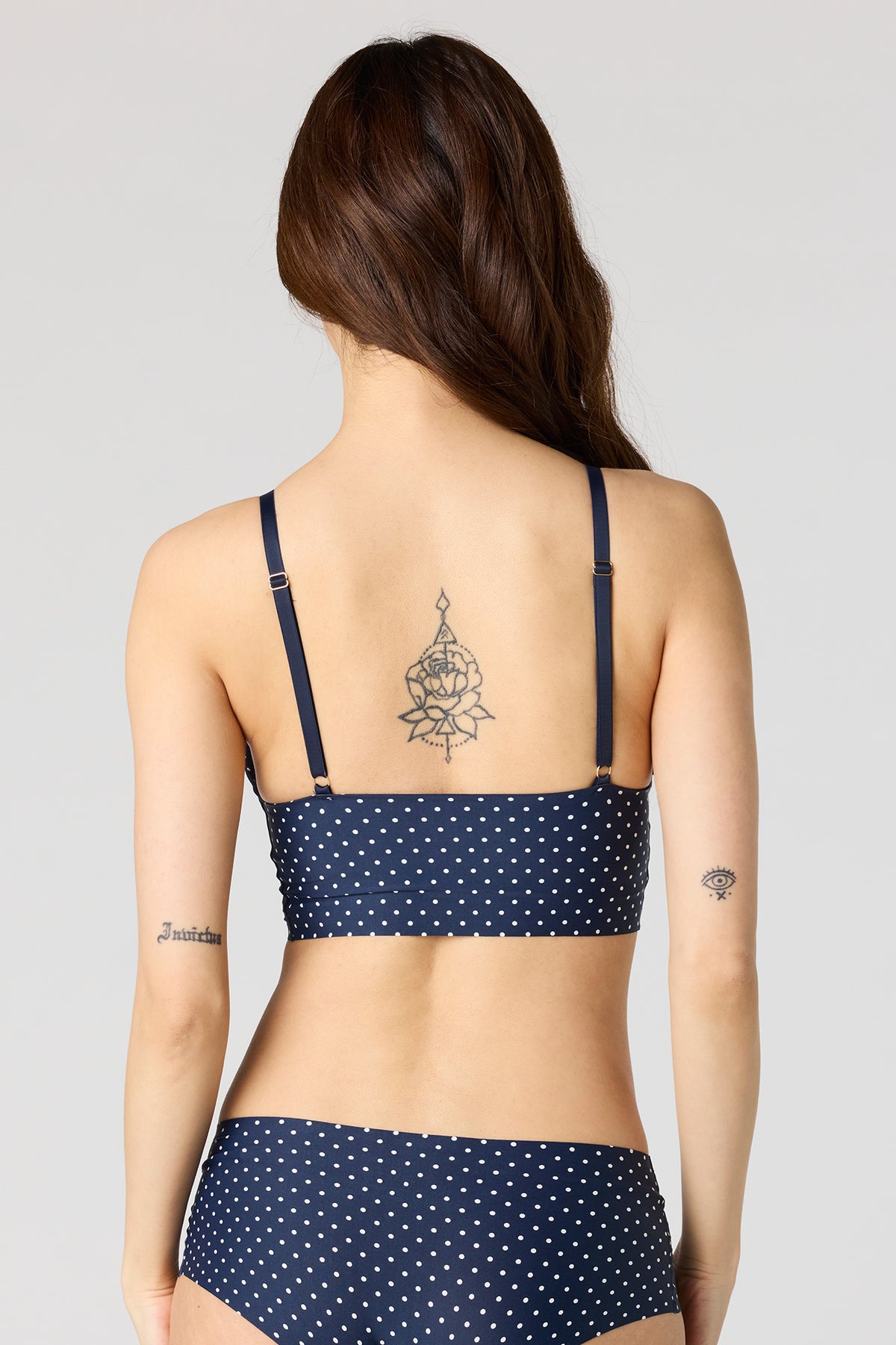 Alt View 3. No-Show Push Up Tank Bra - Navy
