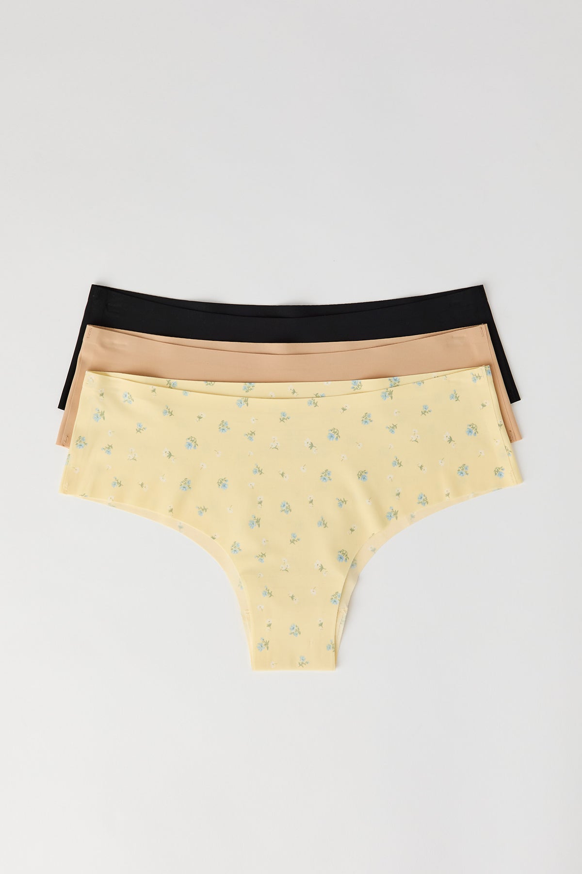 Alt View 4. No-Show Cheeky Panty (3 Pack) - Yellow