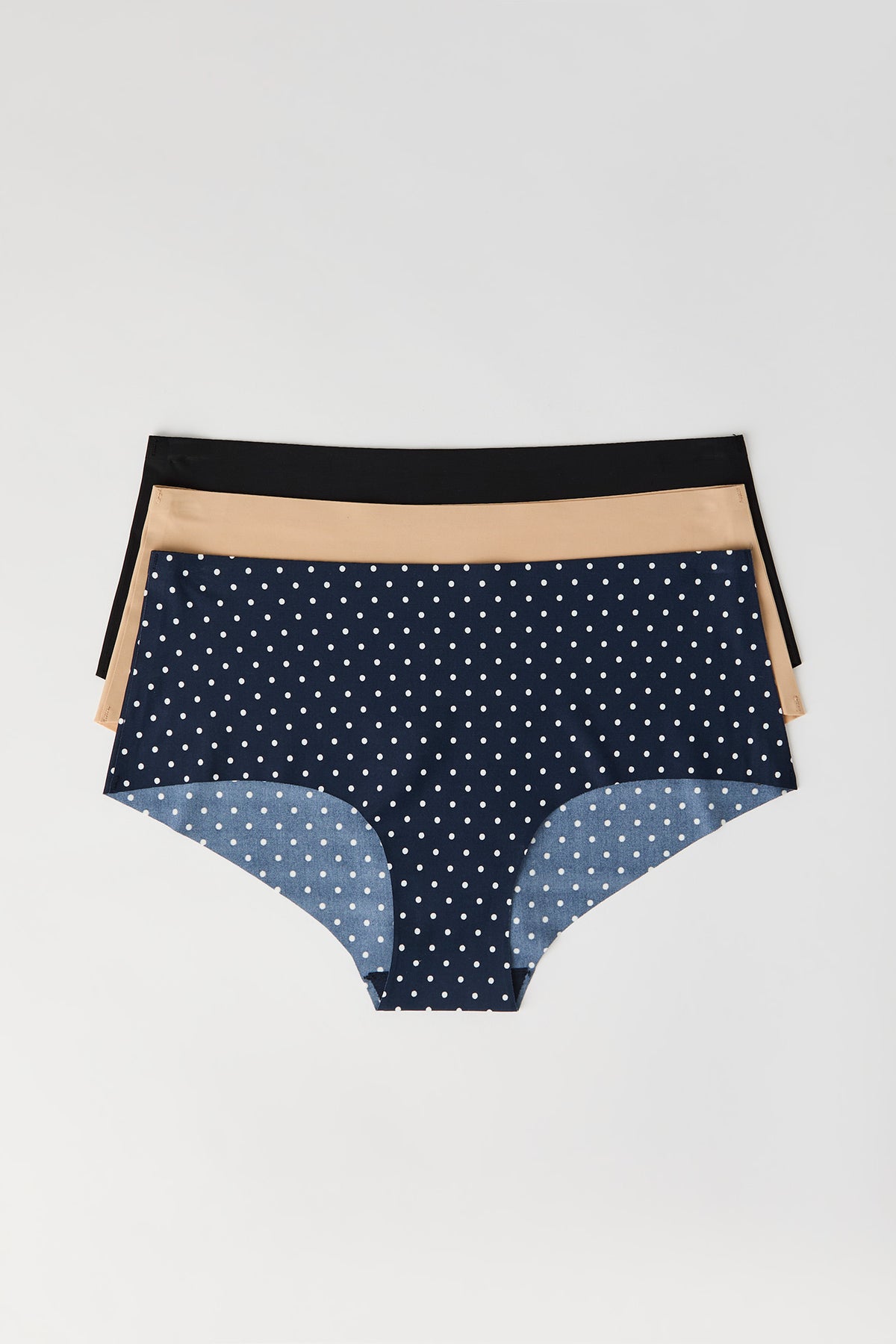 Alt View 4. No-Show Hipster Panty (3 Pack) - Navy