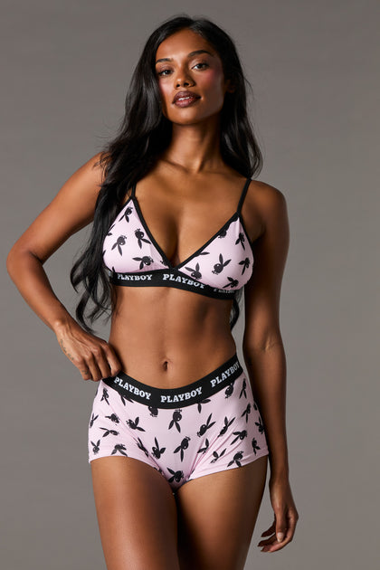 Playboy Sport Bra & Short 2 Piece Set