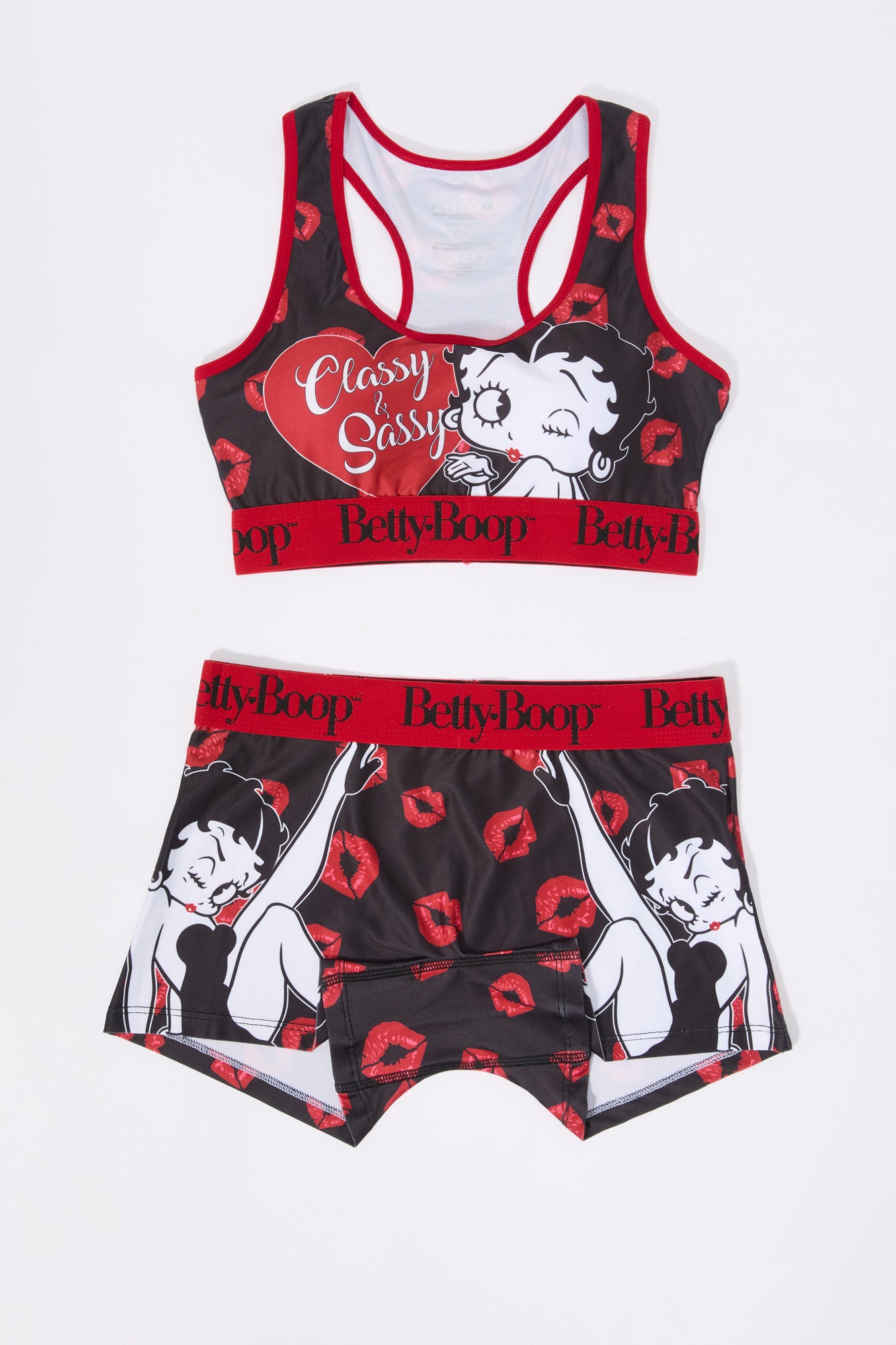 Ensemble pyjama avec soutien-gorge et short à imprimé Betty Boop