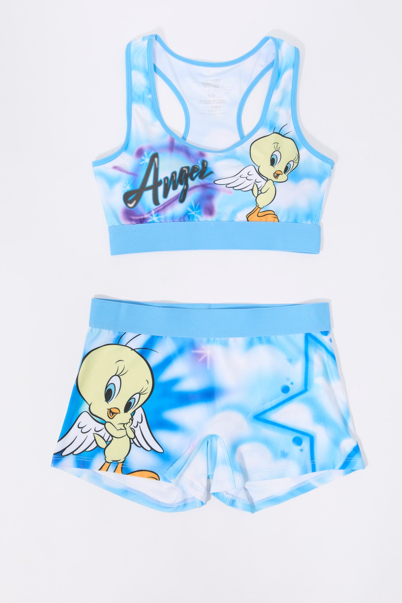 Ensemble pyjama avec soutien-gorge et short à imprimé Tweety Bird