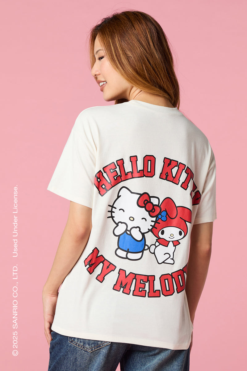 Hello Kitty® & My Melody™ Graphic Boyfriend T-Shirt