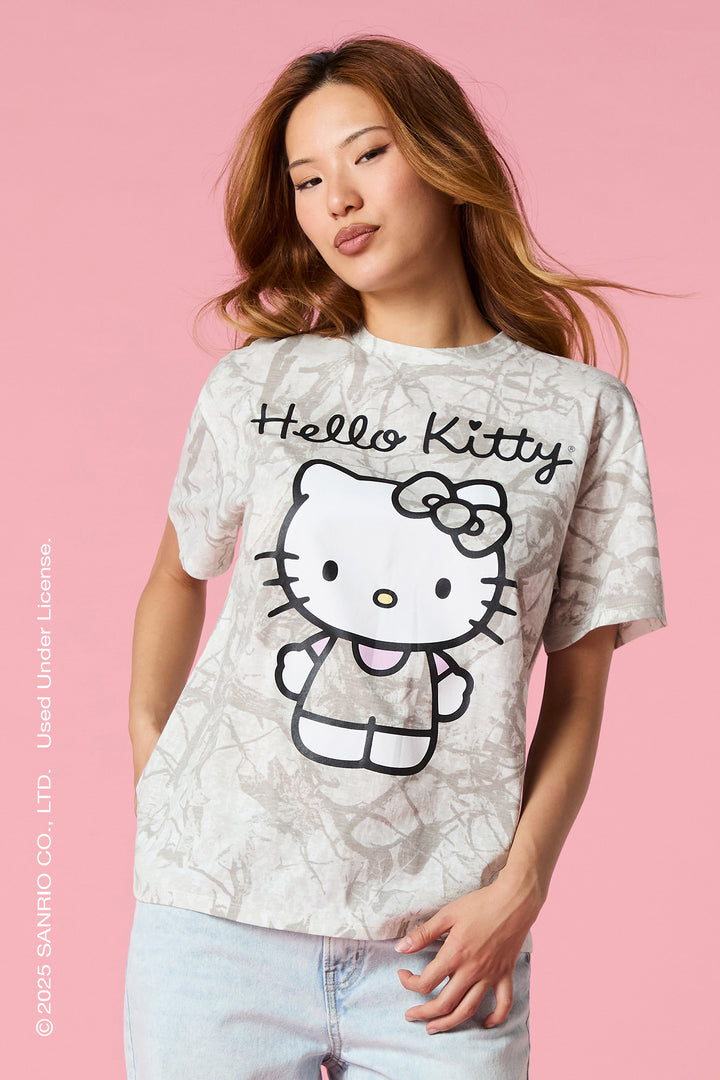Hello Kitty® Graphic Camo Boyfriend T-Shirt