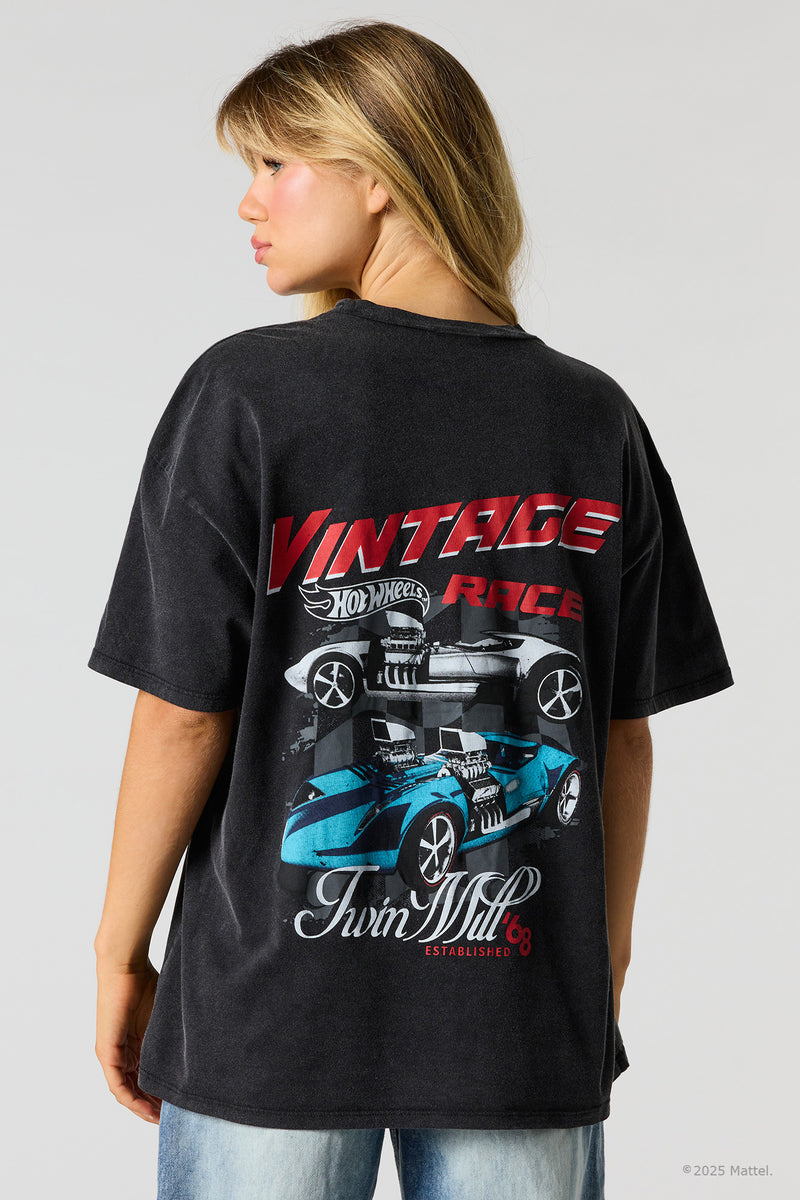 Hot Wheels™ Graphic Washed Boyfriend T-Shirt