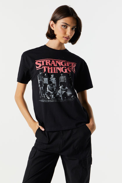 T-shirt de coupe garçonne à imprimé Stranger Things