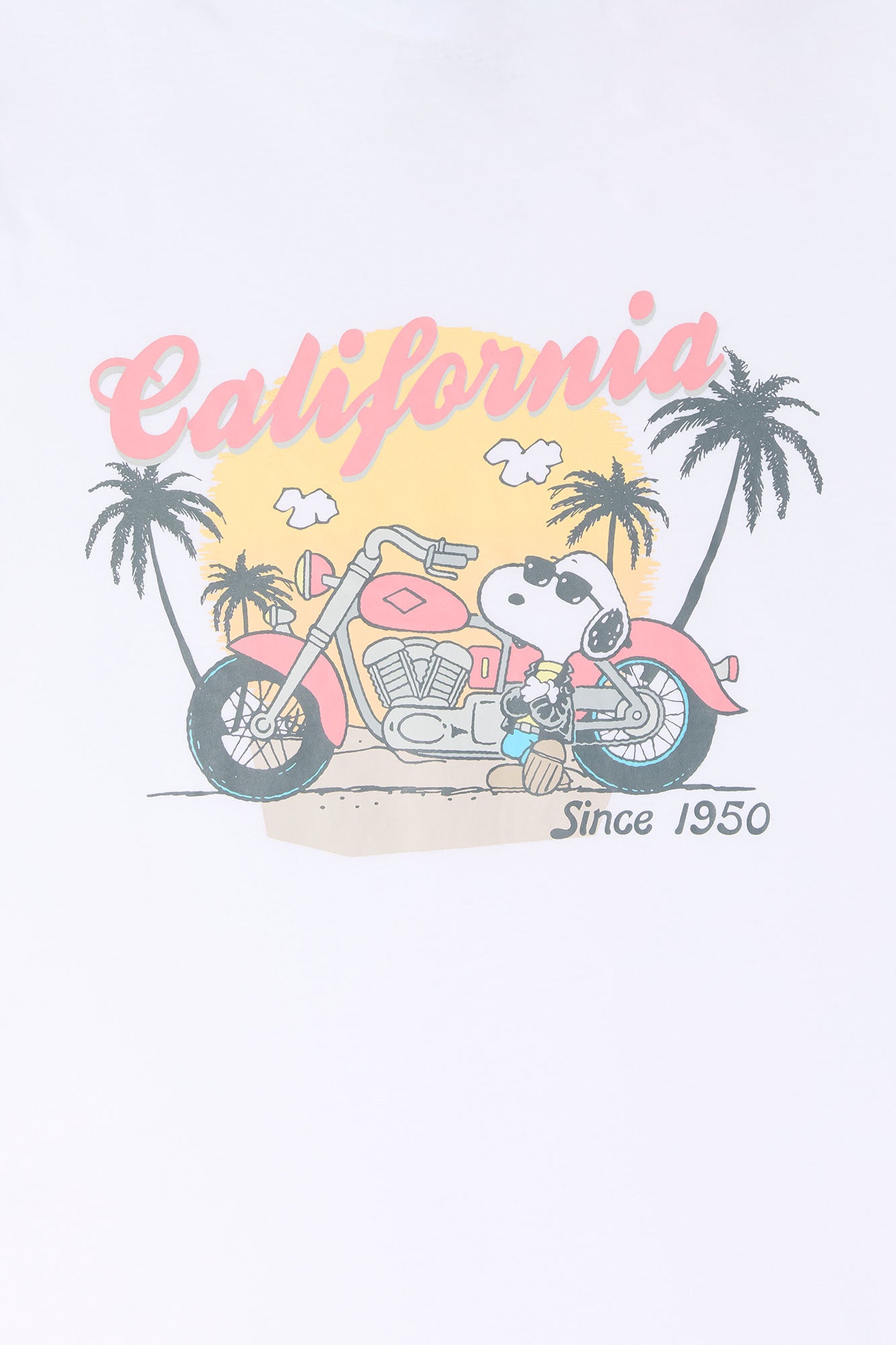 T-shirt de coupe garçonne à imprimé California Snoopy