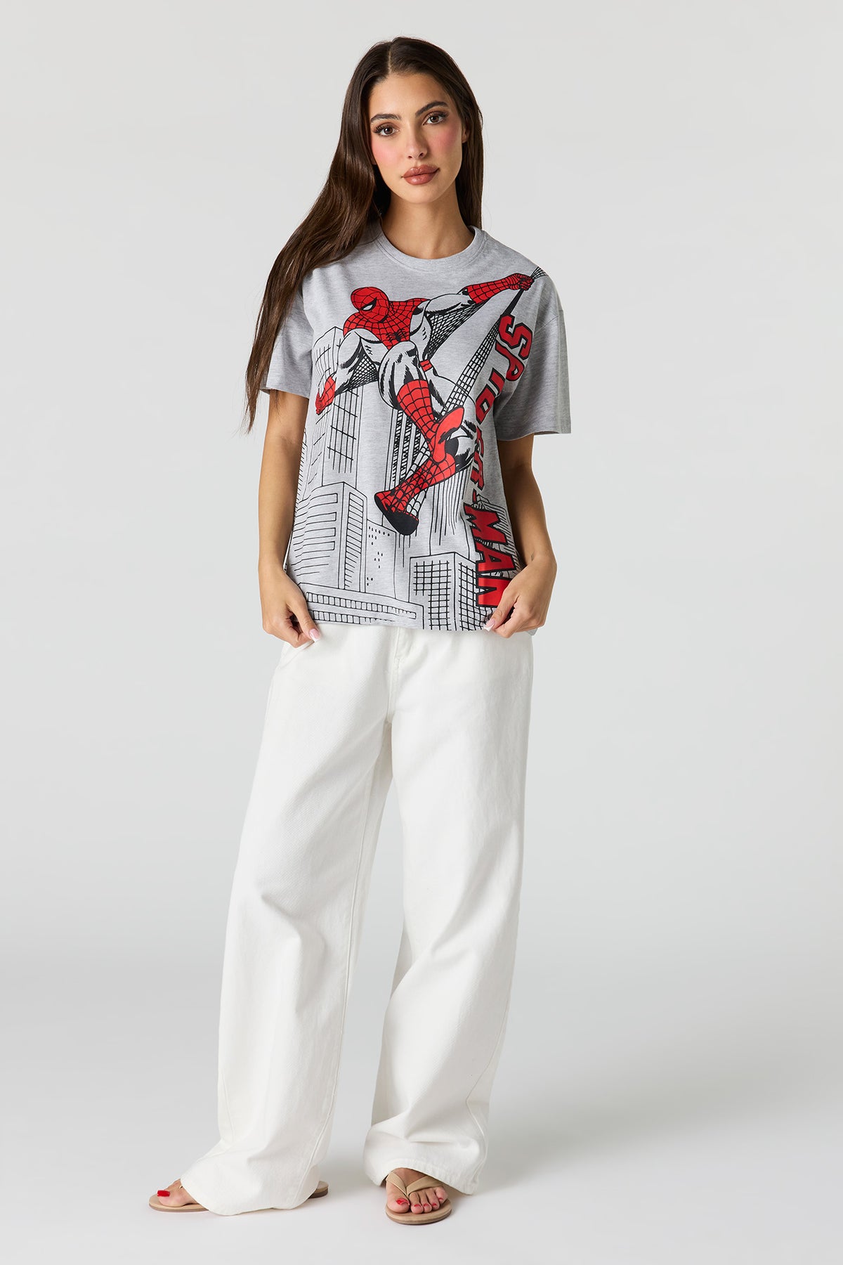 Vue alternative 3. T-shirt de coupe garçonne à imprimé Spider-Man
