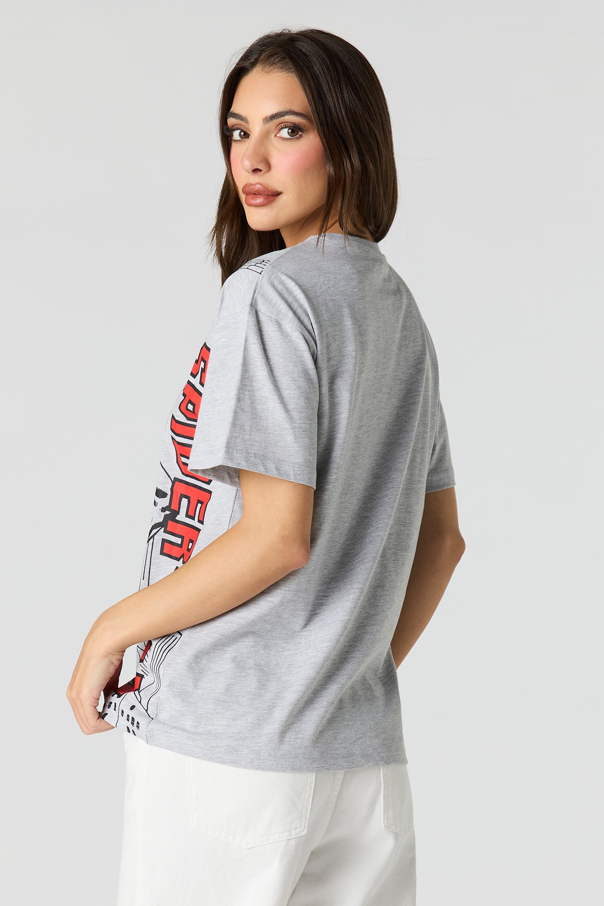 Vue alternative 2. T-shirt de coupe garçonne à imprimé Spider-Man
