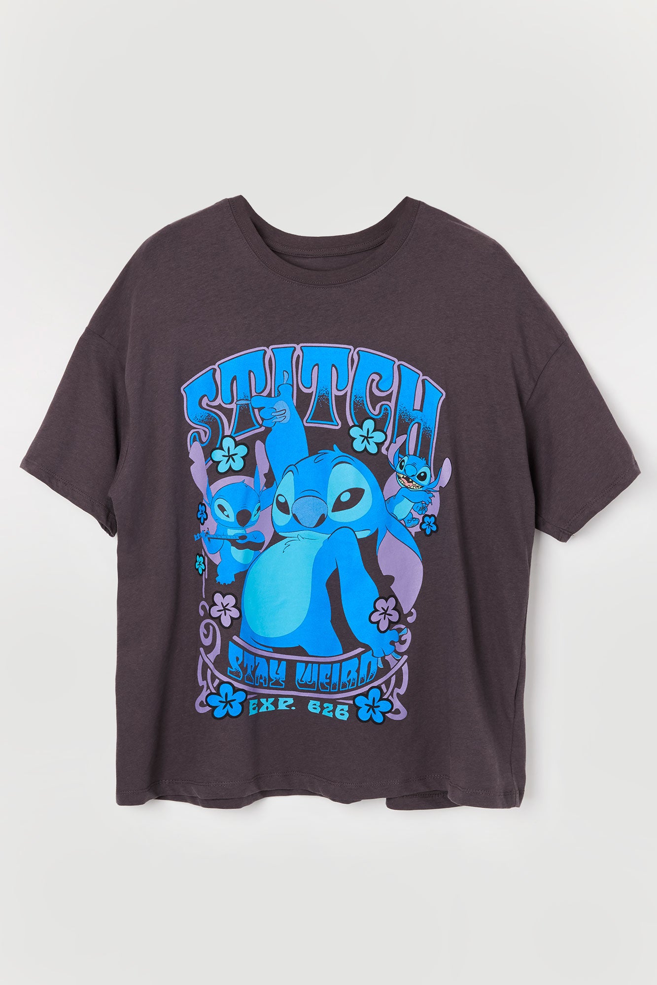 T-shirt de coupe garçonne à imprimé Stitch Stay Weird