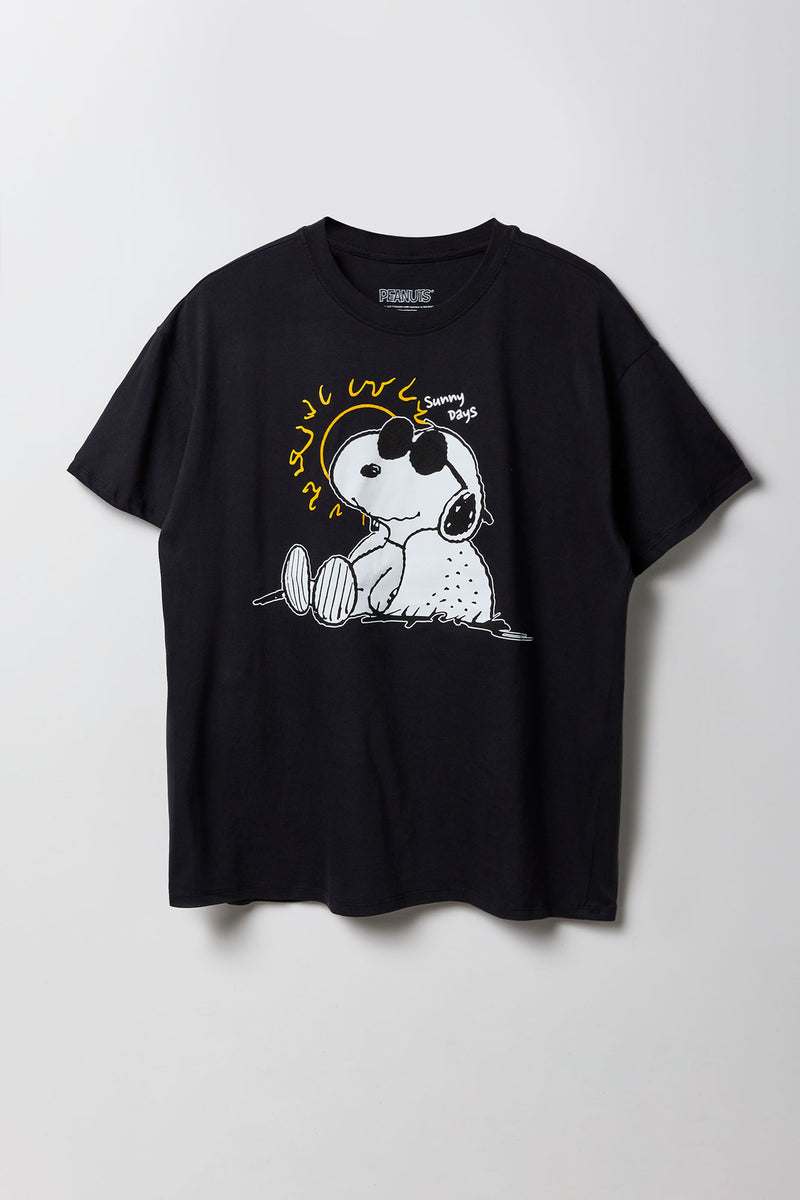 T-shirt de coupe garçonne à imprimé Snoopy