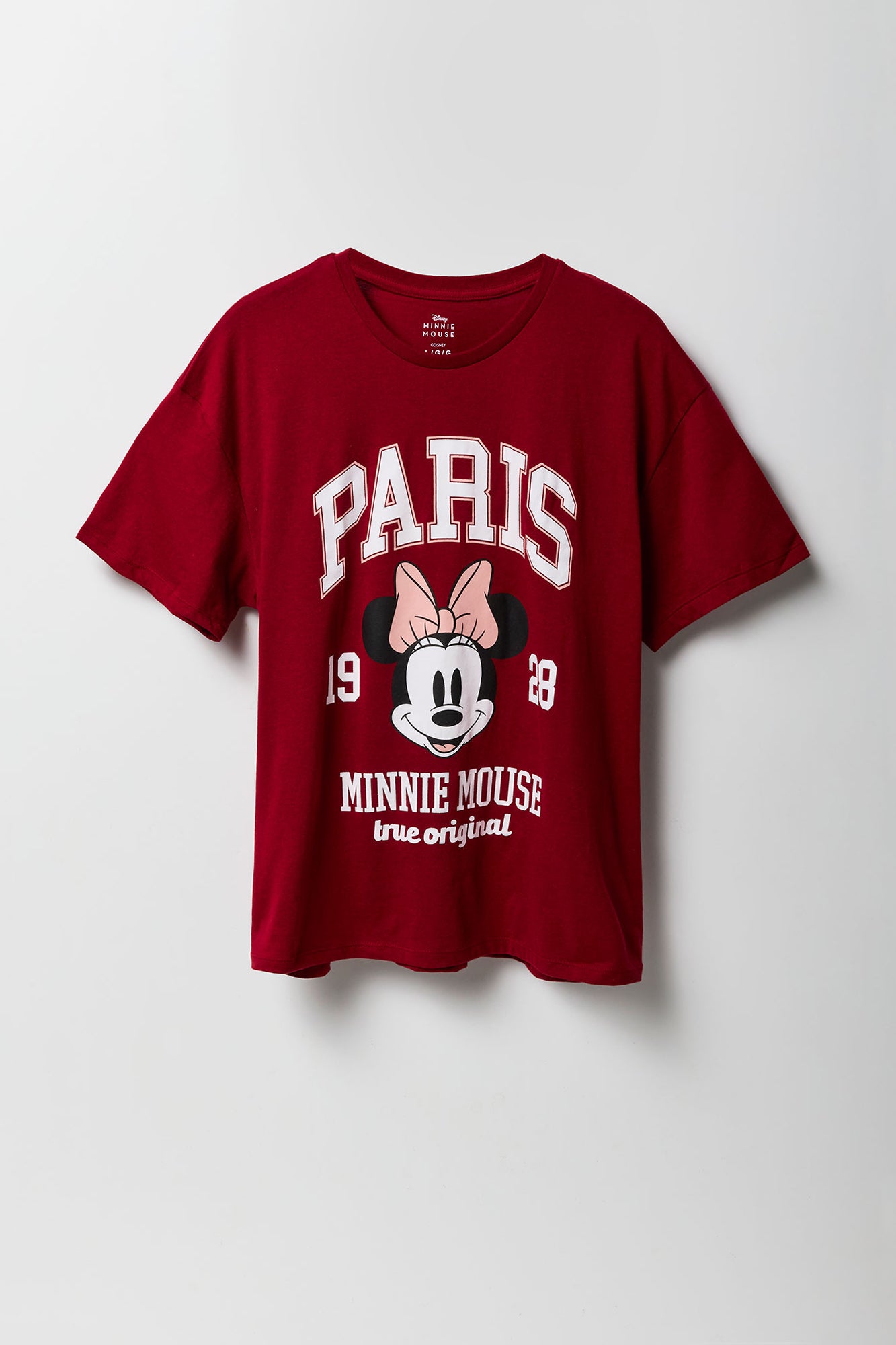 T-shirt coupe garçonne à imprimé Minnie Mouse Paris