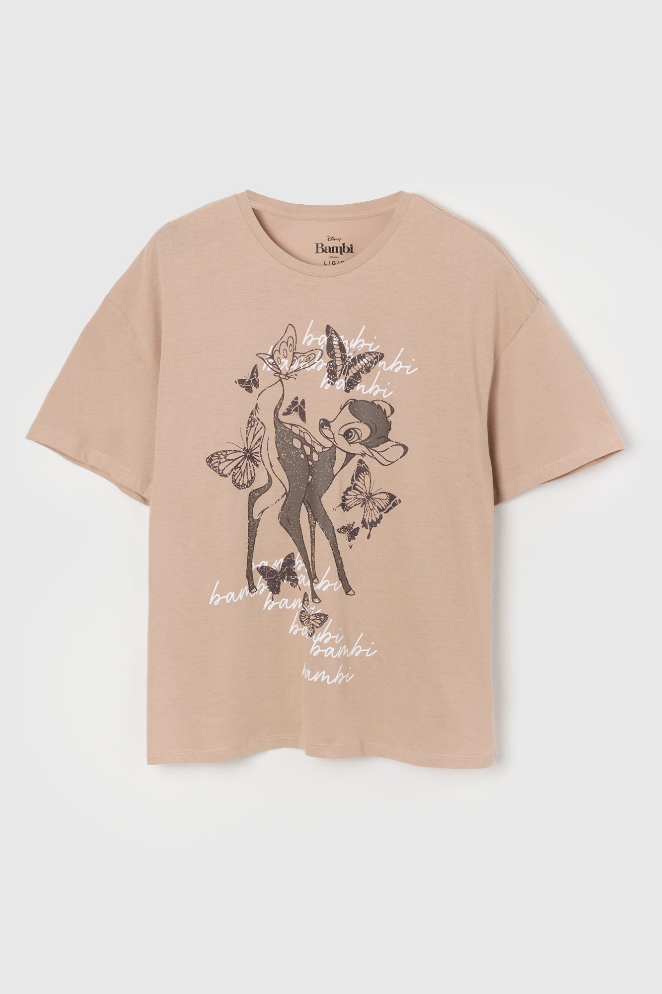 T-shirt de coupe garçonne à imprimé Bambi