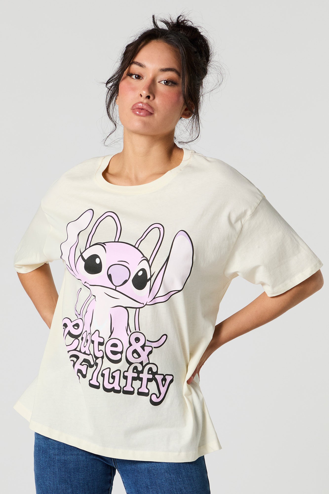 Cute and Fluffy Angel Graphic Boyfriend T-Shirt